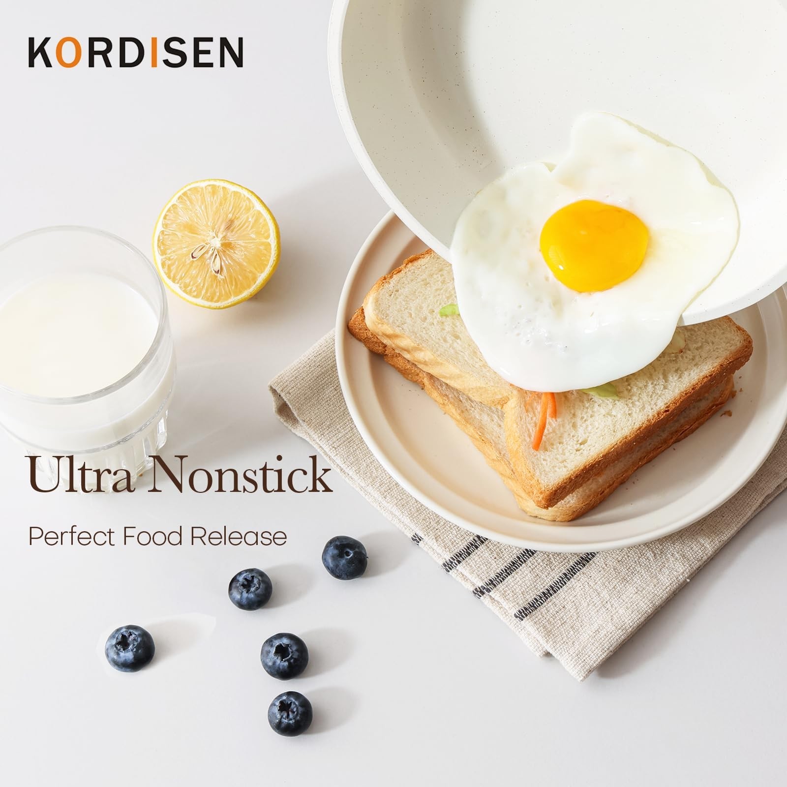 Kordisen Ceramic Non Stick Frying Pans Skillet, 8 Inch Ceramic Small Egg Pan …