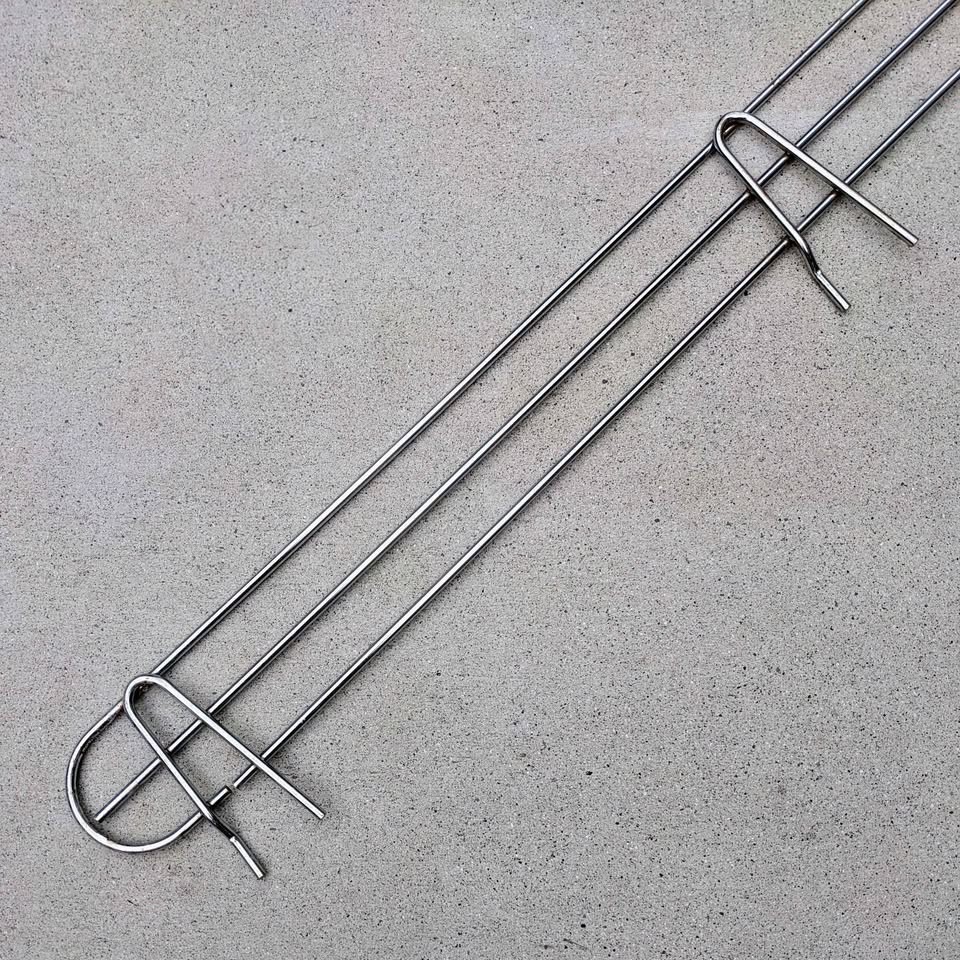 Metro rack 48″ x 4″ removable chrome metal wire side wall storage shelf ledge