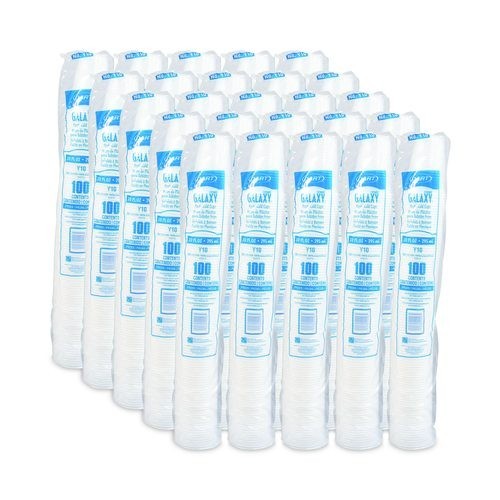 Dart Galaxy Translucent Cups, 10 oz, Plastic, 100/Pack