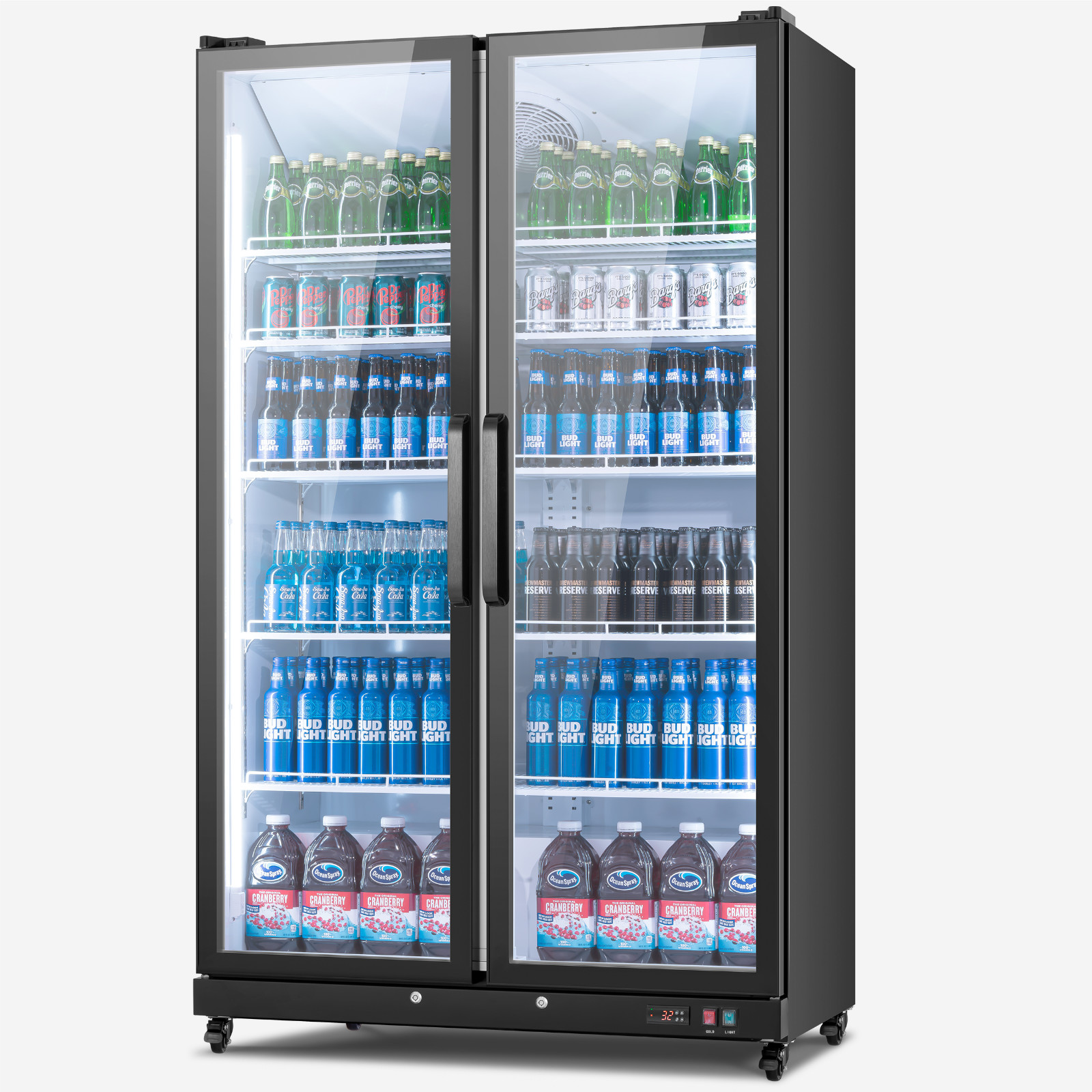 Yeego Commercial Display Beverage Refrigerator 27.12 Cu.ft Merchandiser