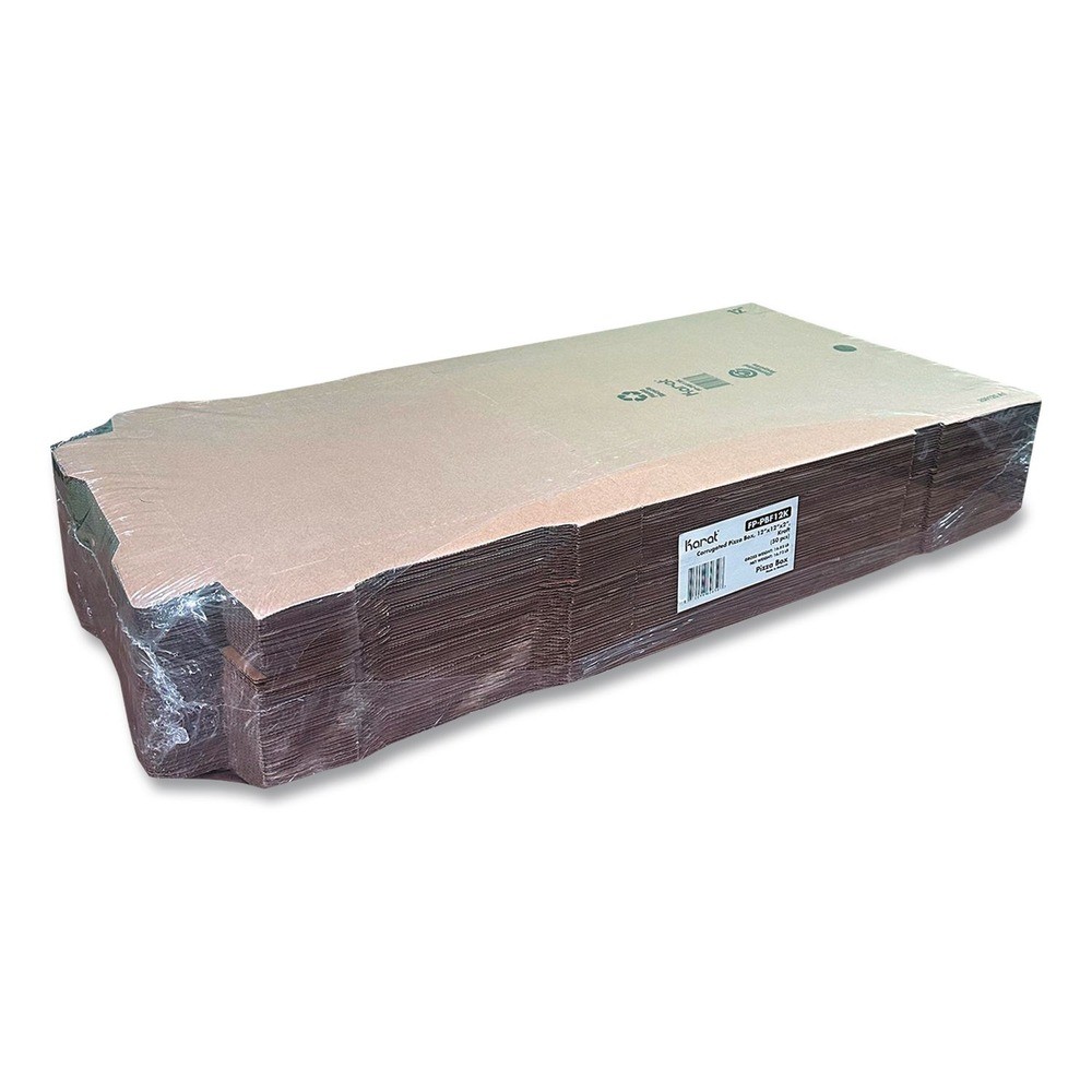 Karat FPPBF12K 12″ x 12″ x 2″ Corrugated Pizza Box – Kraft (50/Carton) New