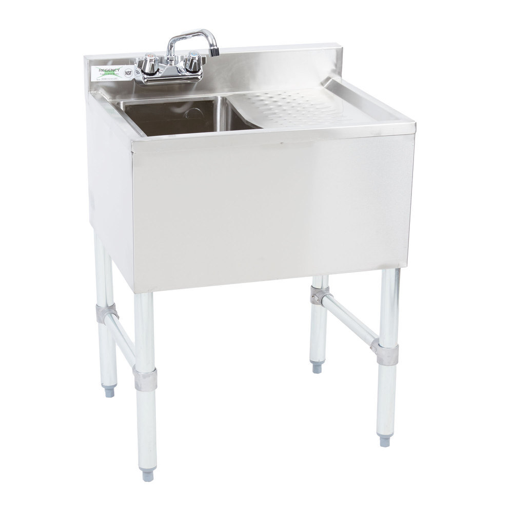 NEW 1 Bowl Underbar Stainless Steel Hand Wash Sink RIGHT Drainboard Commercial