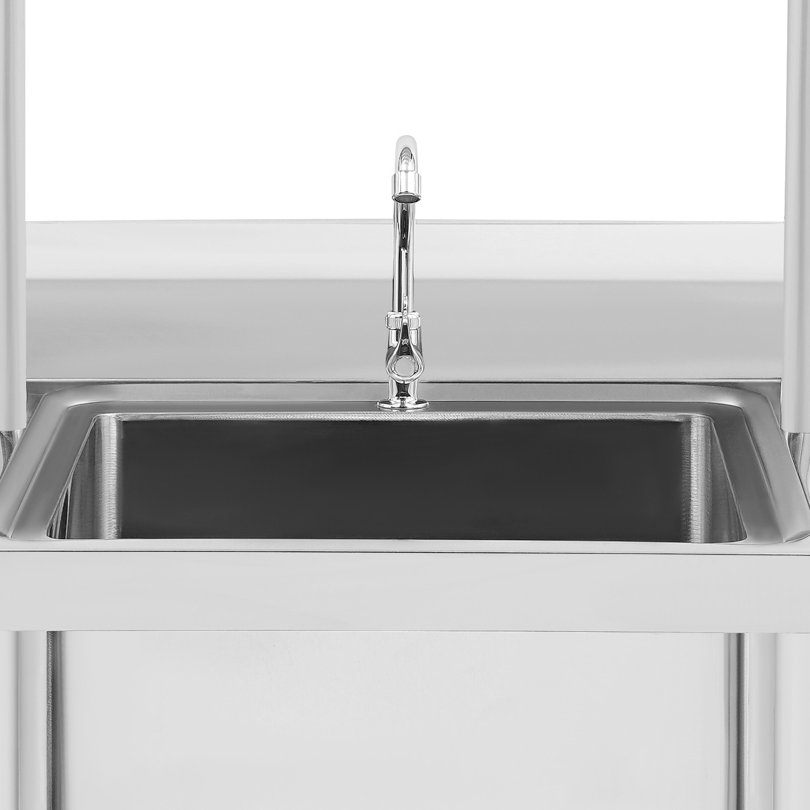 Commercial Mop Sink Stainless Steel Floor Mop Sink with Hanging Rod and Hook