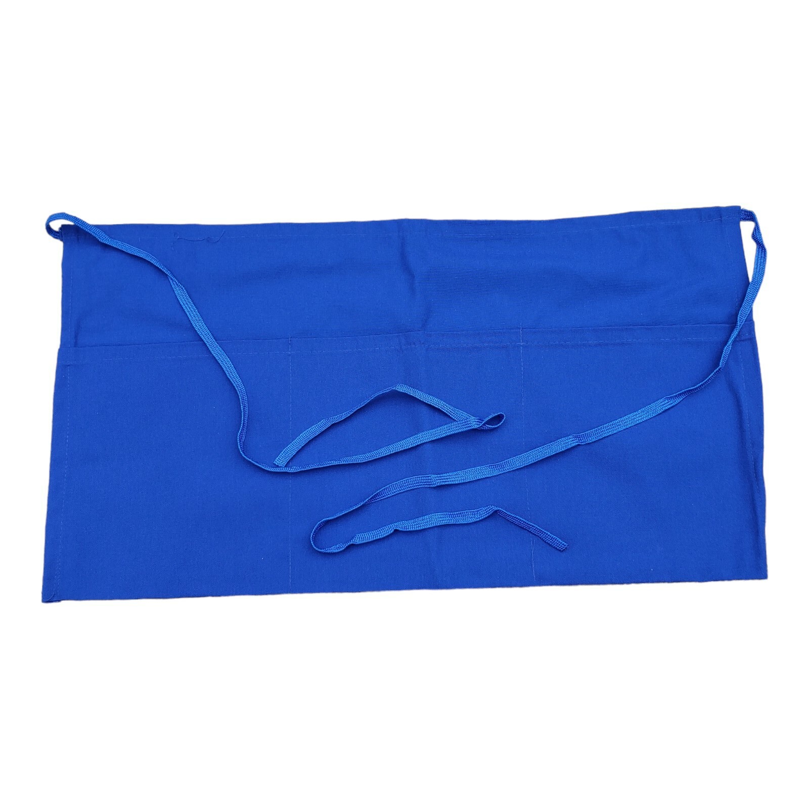 2 Restaurant Waiter Waitress Barista Bib 3-Pocket Waist Apron BLUE 25″X13.5″