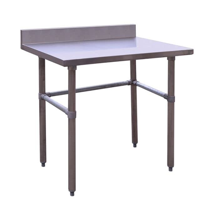 Kratos Stainless Steel Open Base Kitchen Prep Table 30″x48″ with Cross-Bracing