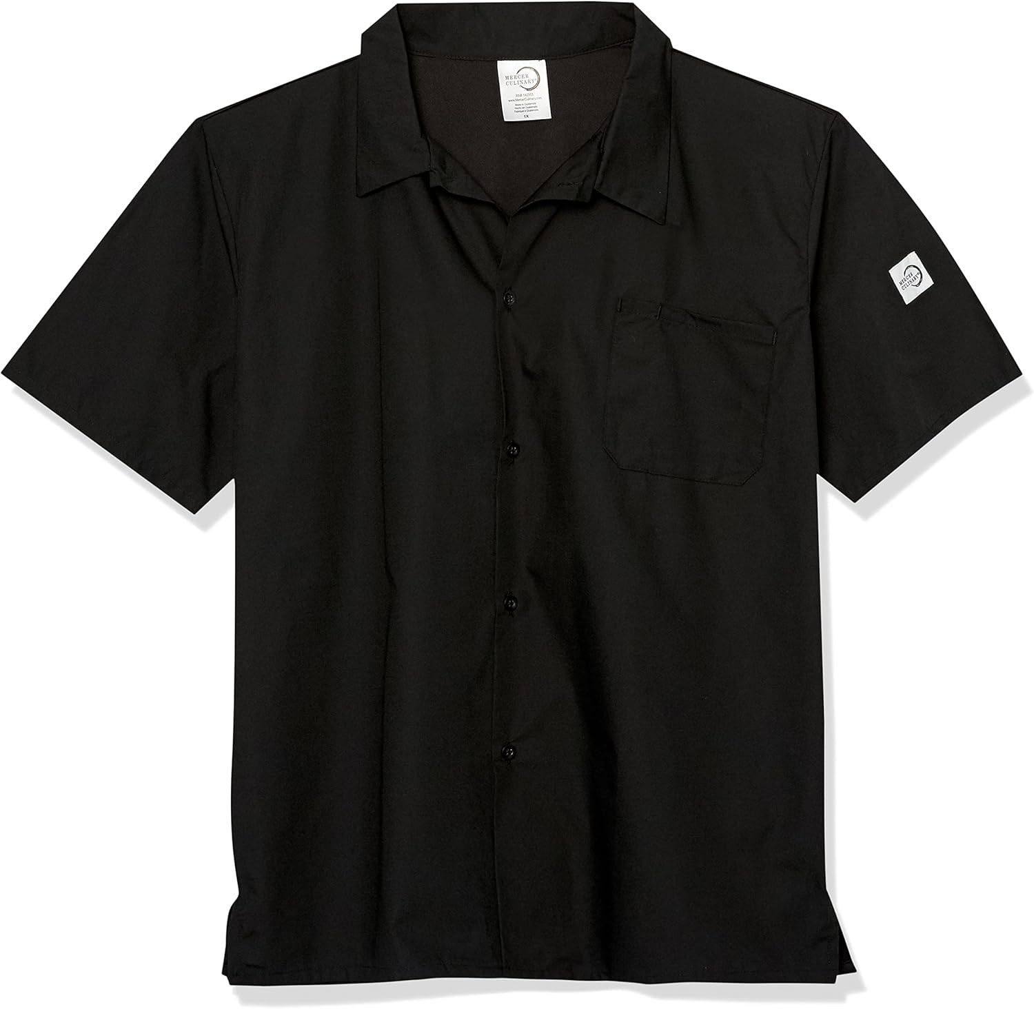 M60200BK3X Millennia Unisex Cook Shirt with Wicking Mesh Back, 3X-Large, Black