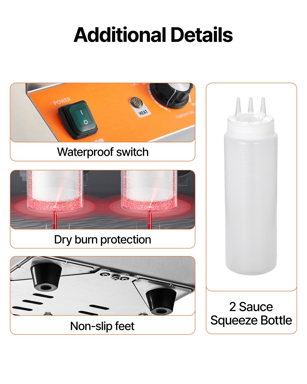 VEVOR 0.8×2 L Electric Bottle Warmer with Bottle Hot Fudge Warmer 86-185℉