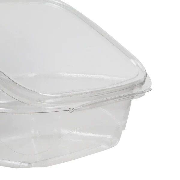 Karat 12oz PET Plastic Hinged Deli Container/ Takeout Salad Container(200 pcs)