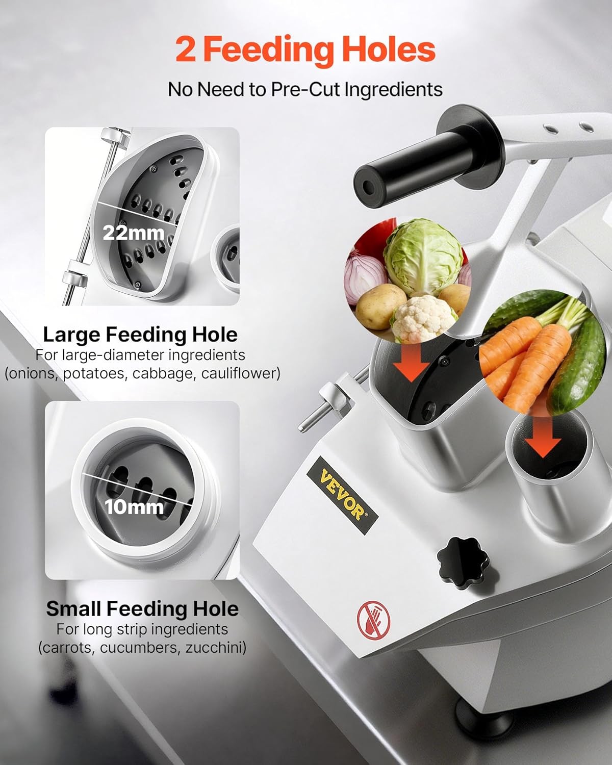 Vegetable Cutter Commercial Food Processor 5 Disks Fruit Vegetable Processor