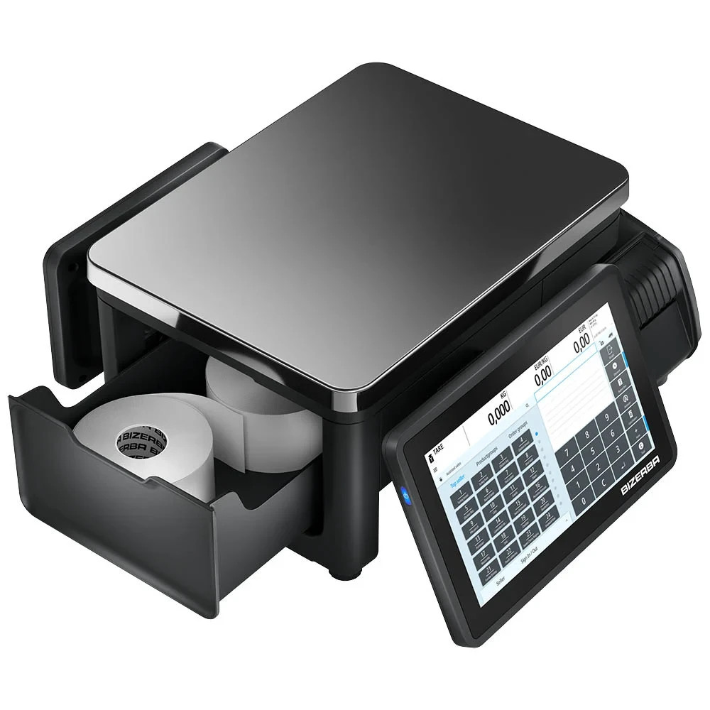 Bizerba Q1 100 30 lb Price Computing Scale w/ Label Printer – Front/Back Display