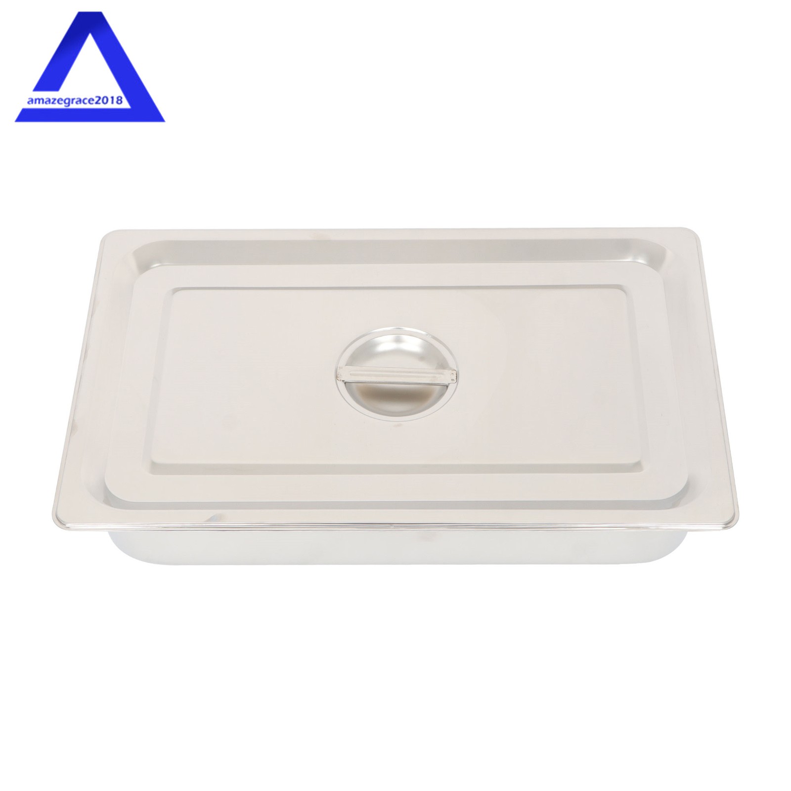 Steam Table Hotel Pans 1/1 Size 4″ Deep 2Pcs Stainless Steel Metal Tray with Lid