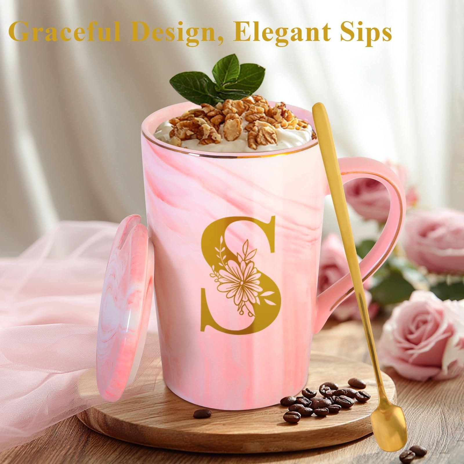 Personalized Ceramic Coffee Mug with Lid Tea Cup Sympathy Bereavement Memoria…