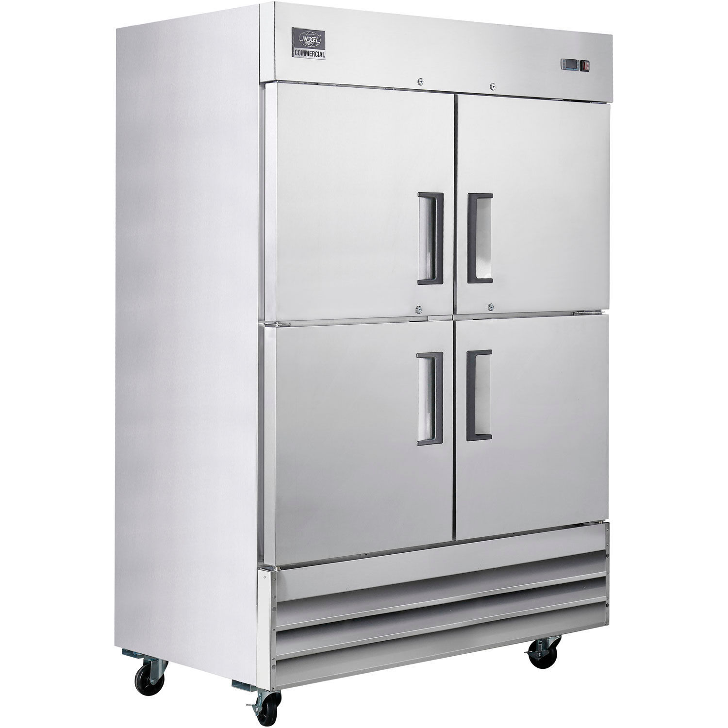 Nexel Reach In Split Door Refrigerator 4 Solid Doors 47 Cu. Ft.