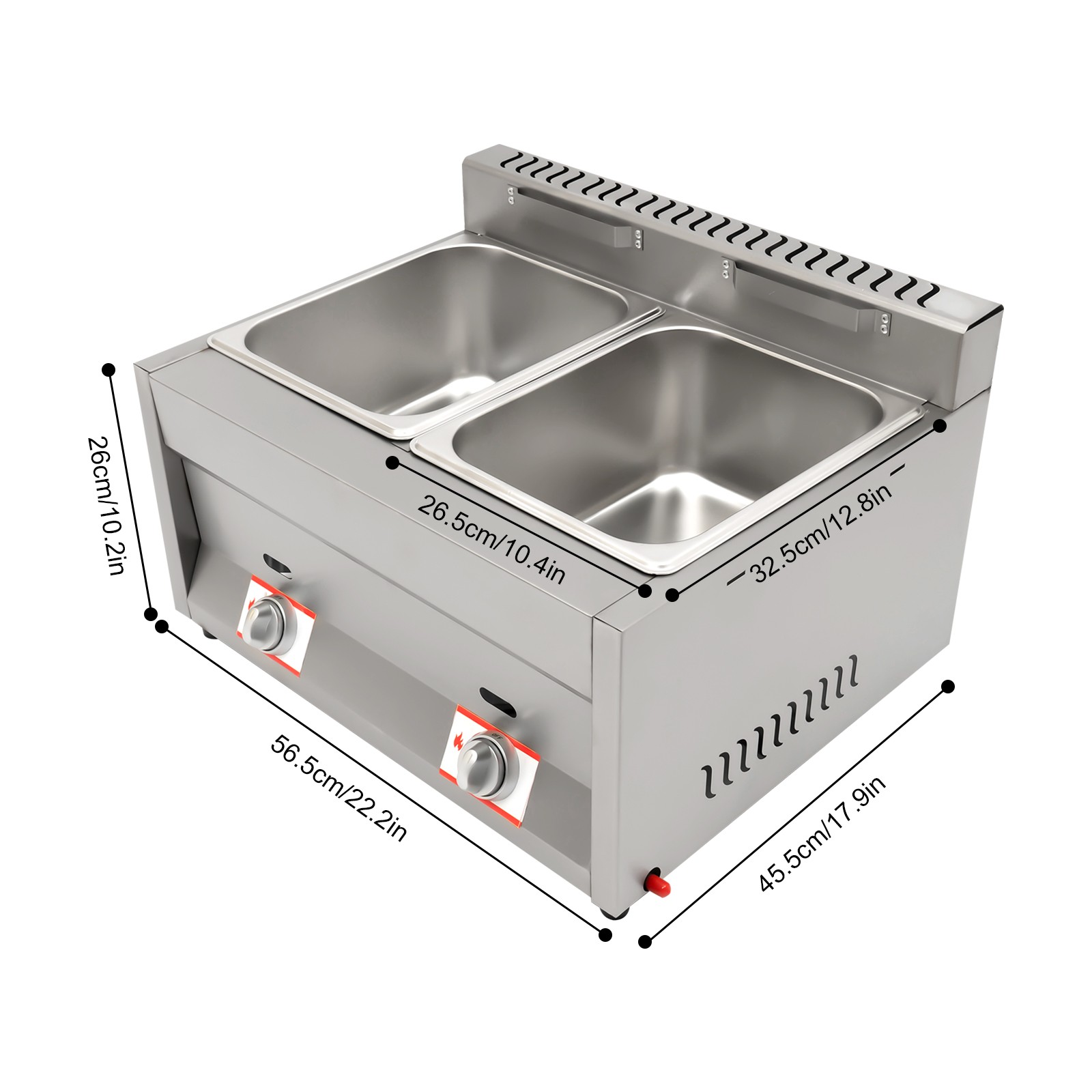 Commercial Counter-top Gas Fryer Deep Fryer Propane LPG Stainless Steel 12L 12Kg