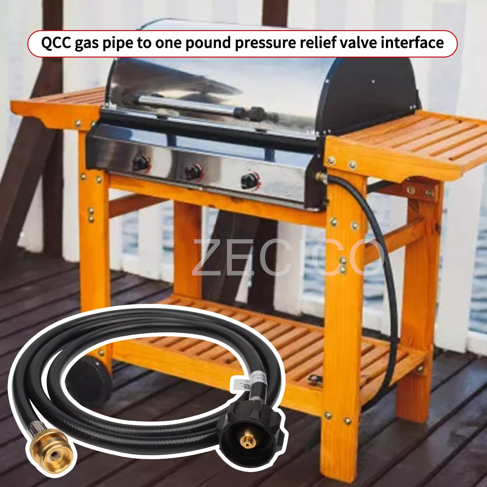 Propane Adapter Hose LP Tank 1lb to 20lb Converter QCC1 For Mr. Heater Big Buddy