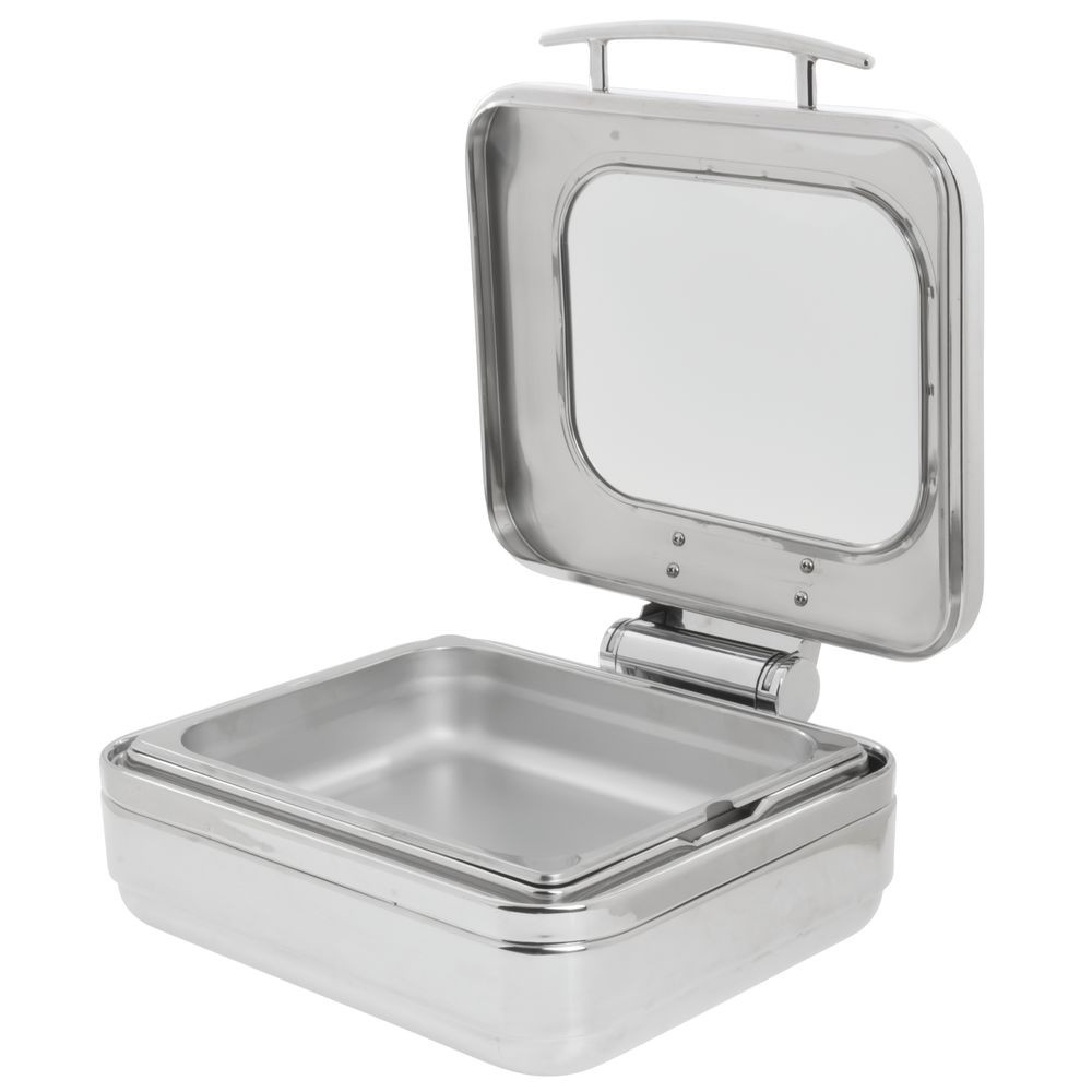 HUBERT Chafer 4 Qt Modern Style Stainless Steel Half Size – 15″L x 16 1/10″W x 6