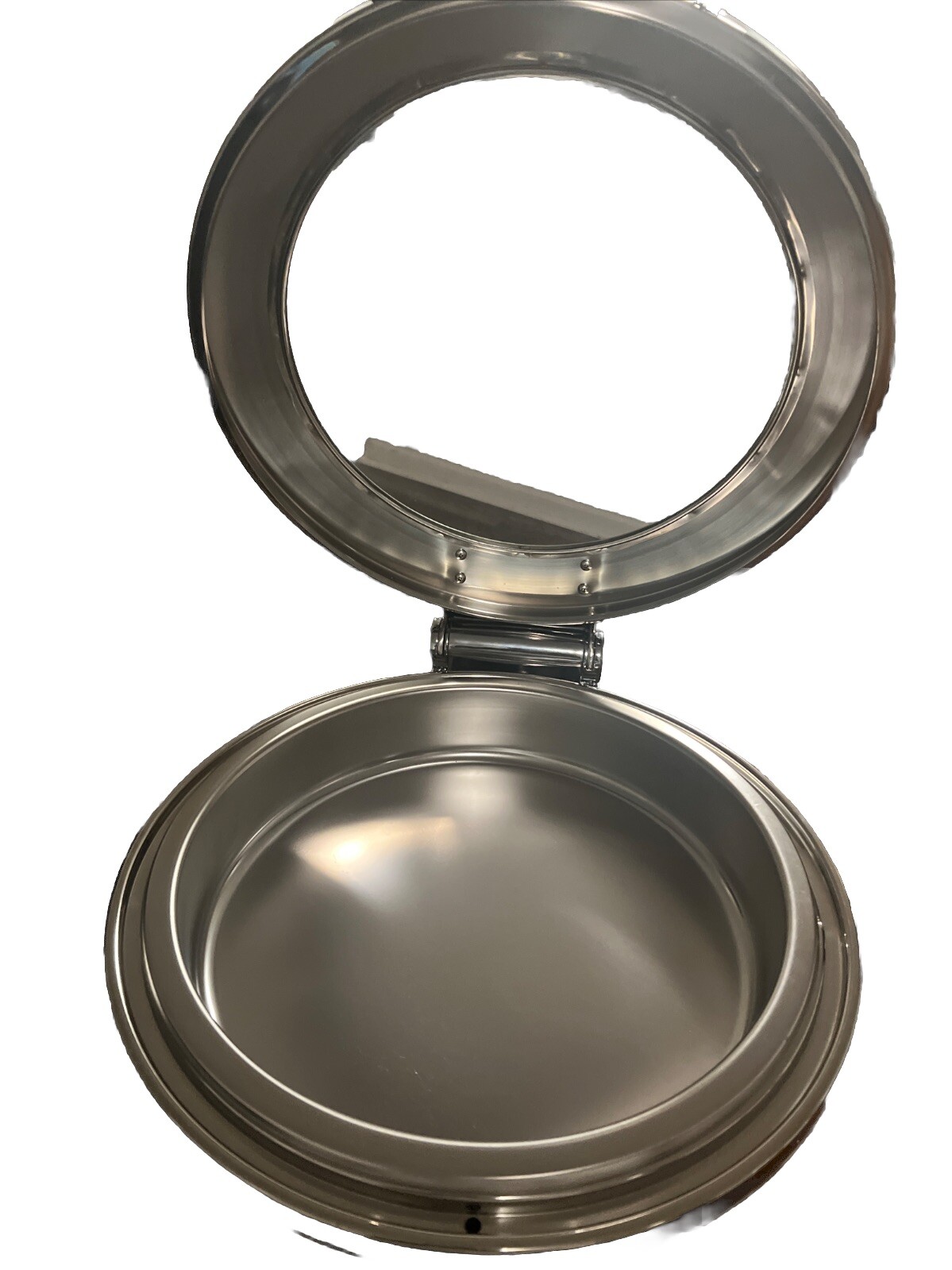 HUBERT® Induction Chafer 6 1/3 Qt Round Stainless and White – 17 1/3″L x 21