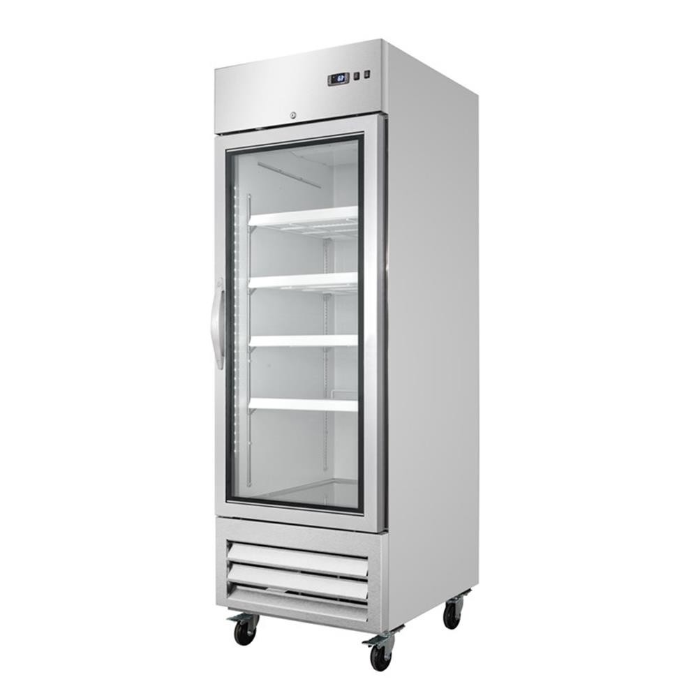 Pemberly Row 27″ Commercial One Glass Door Convertible Reach-In Refrigerator
