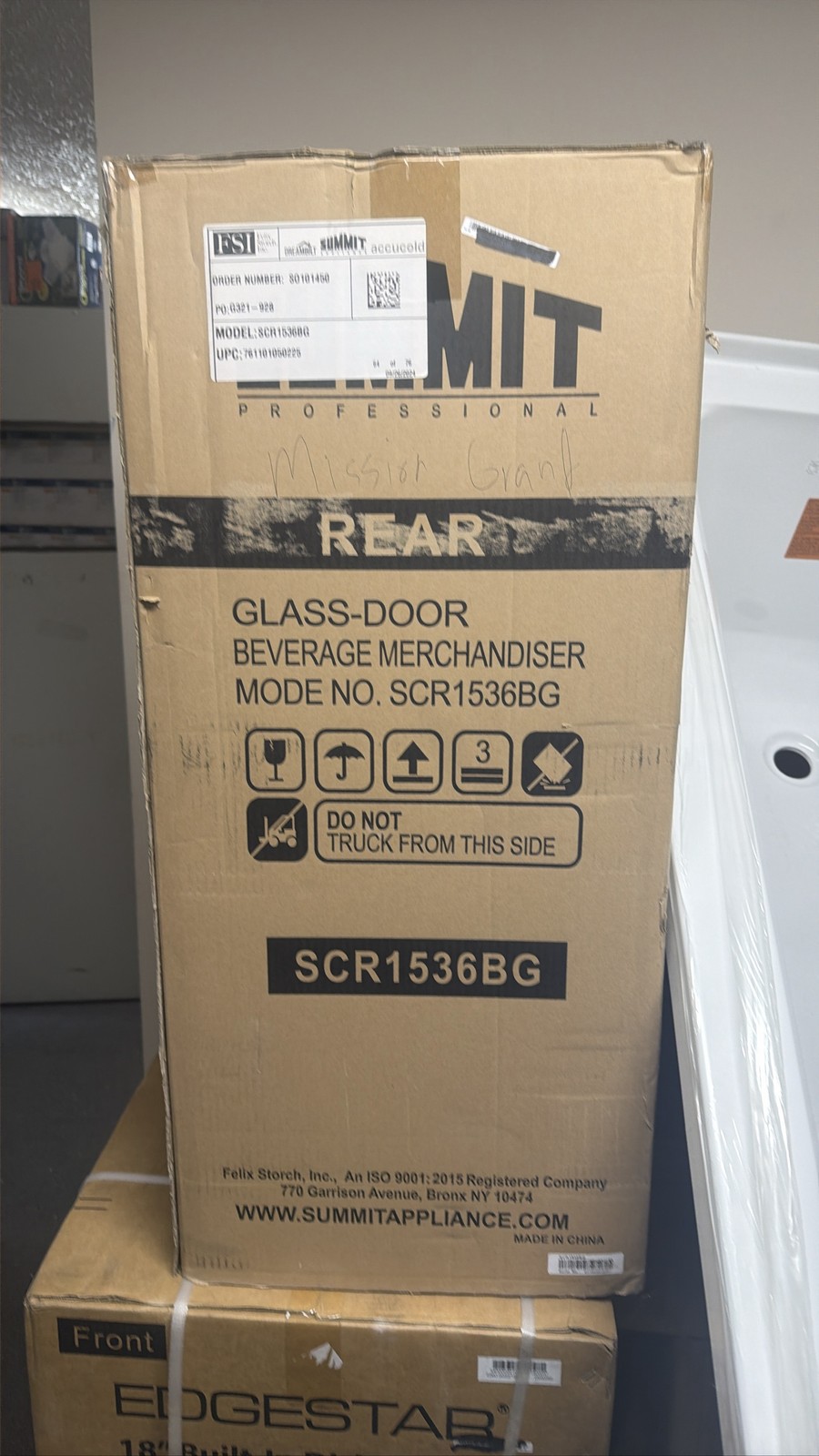 Summit SCR1536BG Glass Door Beverage Merchandiser Refrigerator 2.45 cu. ft.