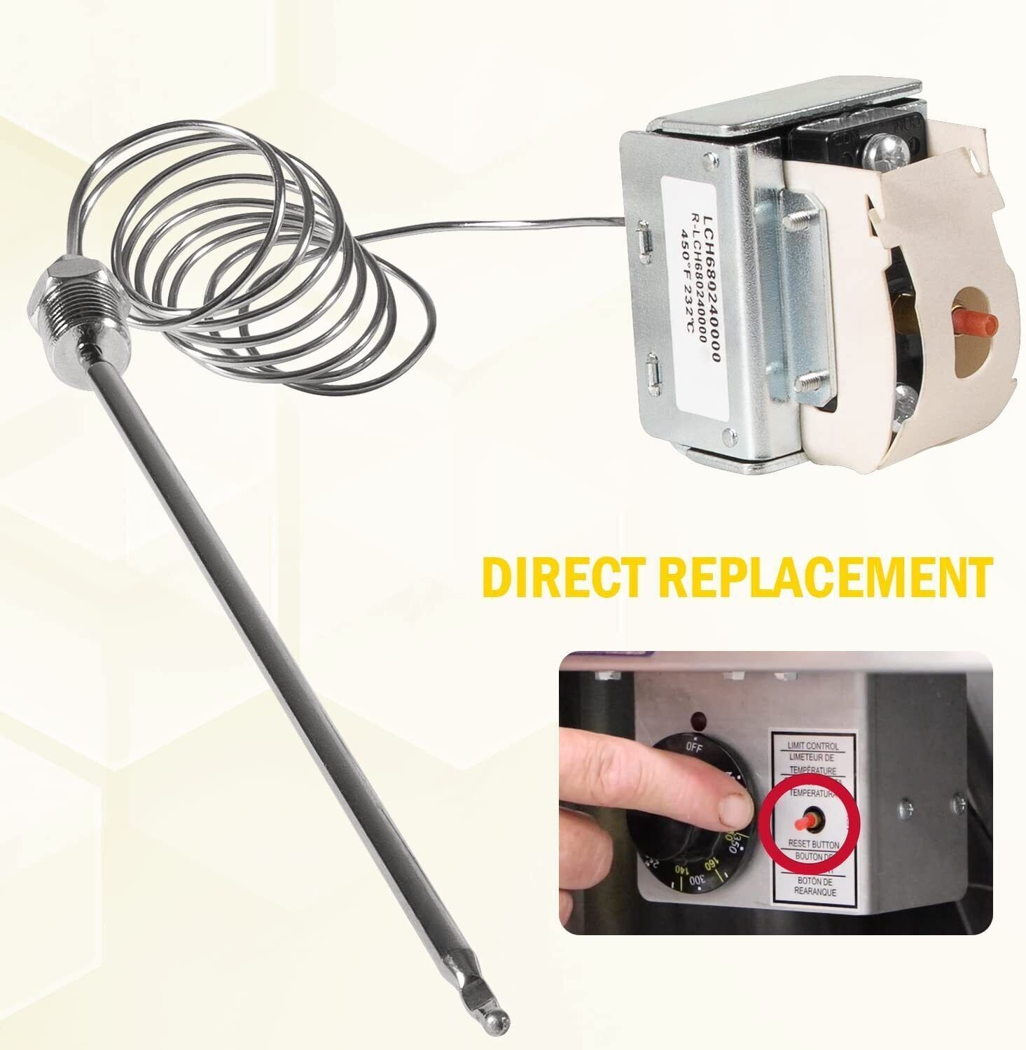 PP10084 High Limit Switch for Pitco All Gas Fryers Safety Thermostat Equipment