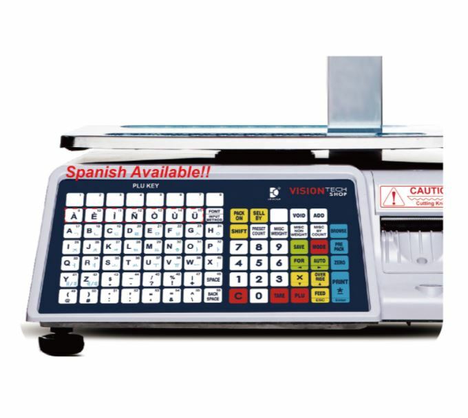 VisionTechShop DLP-300 Label Printing Scale Pole Display, 30/60lbs Capacity