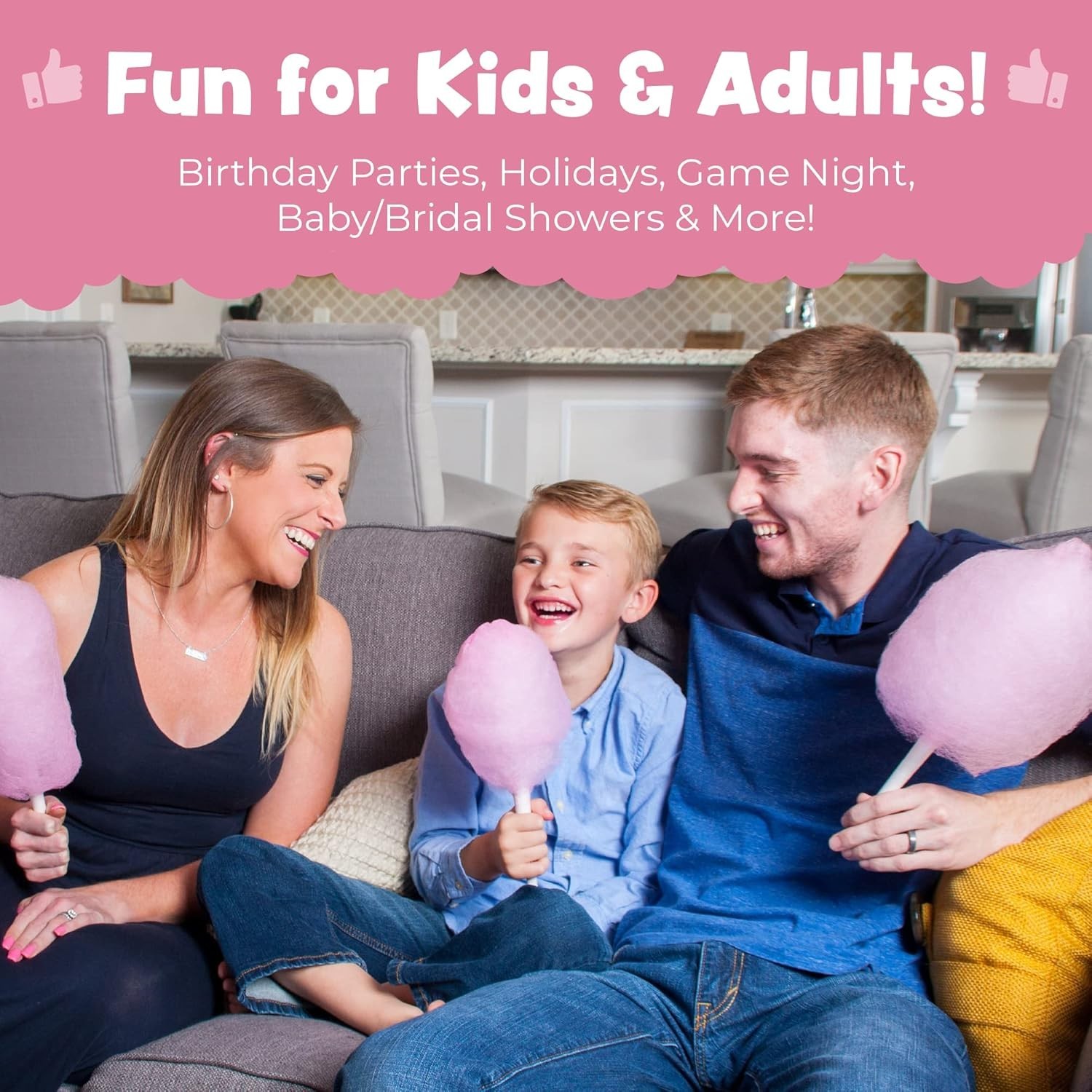 S Cotton Candy Machine, Easy to Use and Clean, Nostalgia, and Fun, Comes with…