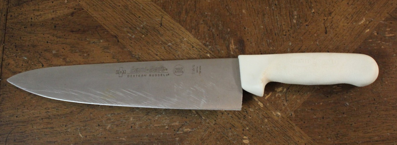 Dexter Russell 10″ Blade Cooks Knife Sani-Safe S145-10 White Handle Chef’s 15″