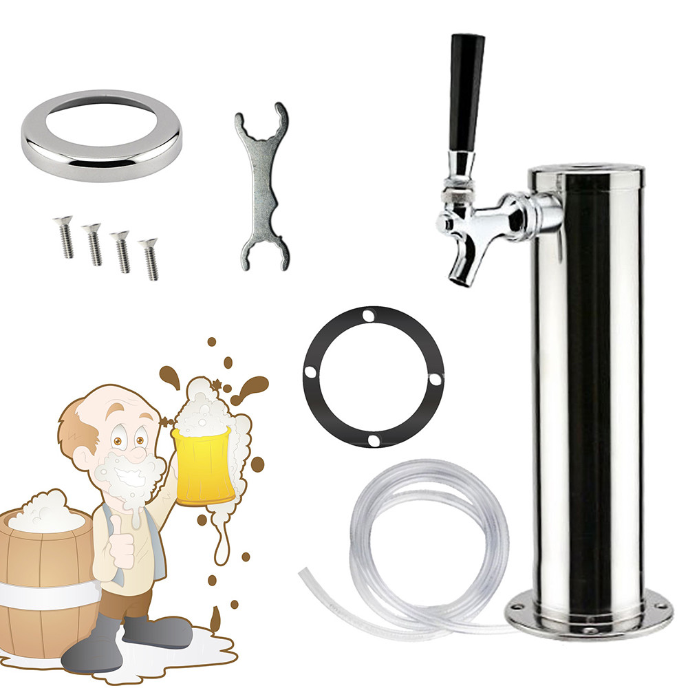 Beer Dispenser Kit Draft Beer Kegerator Tower Stainless Steel Beer Dispenser