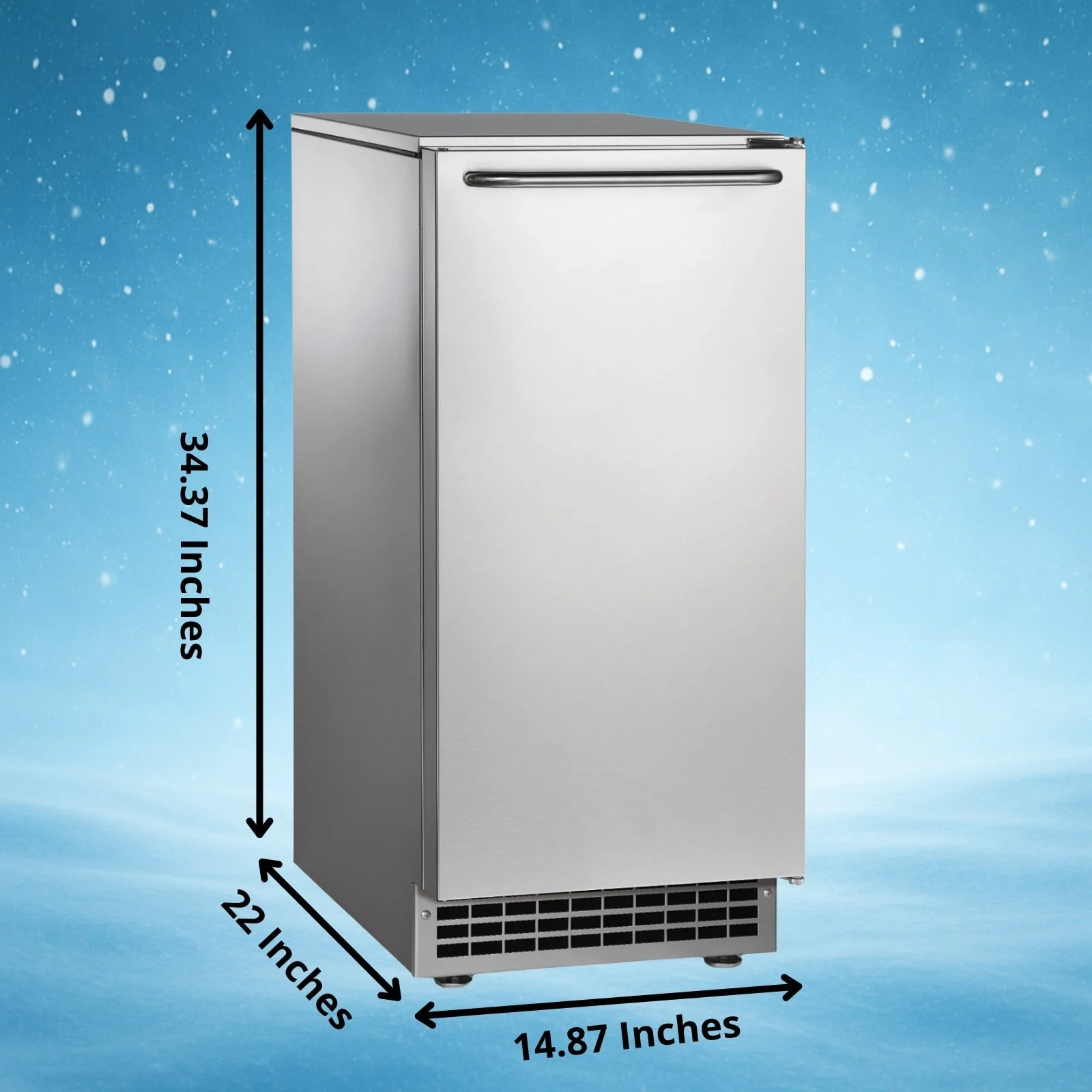 New 15” Scotsman 65 lb Air Cooled Undercounter Ice Maker Machine Bin CU50GA-1