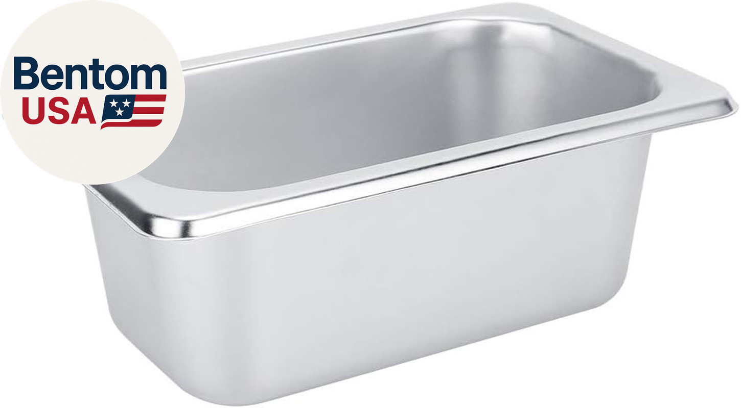 Steam Table Pans, Hotel Pan Square Stainless Steel Countertop Food Serving Displ