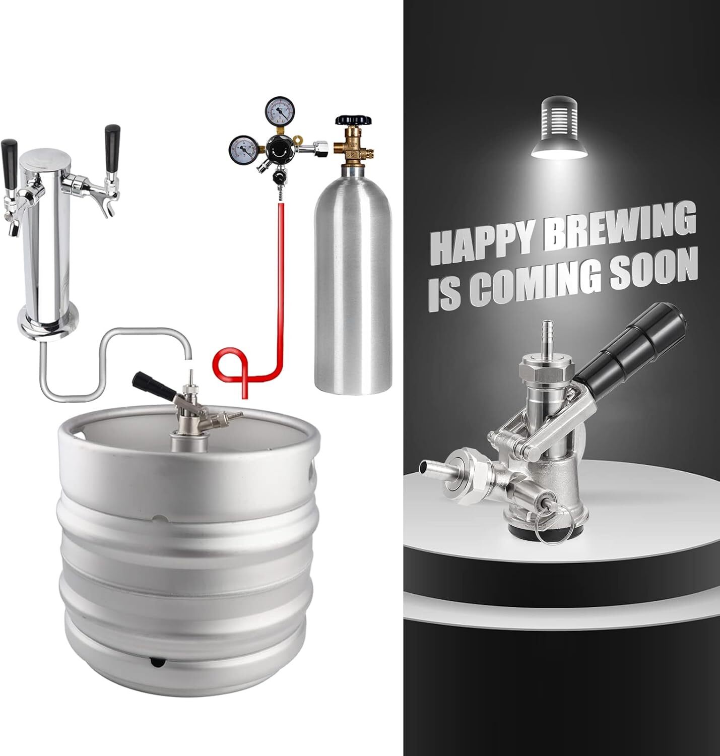 D System Keg Coupler With Pressure Relief Valve For Beer And Carbonation
