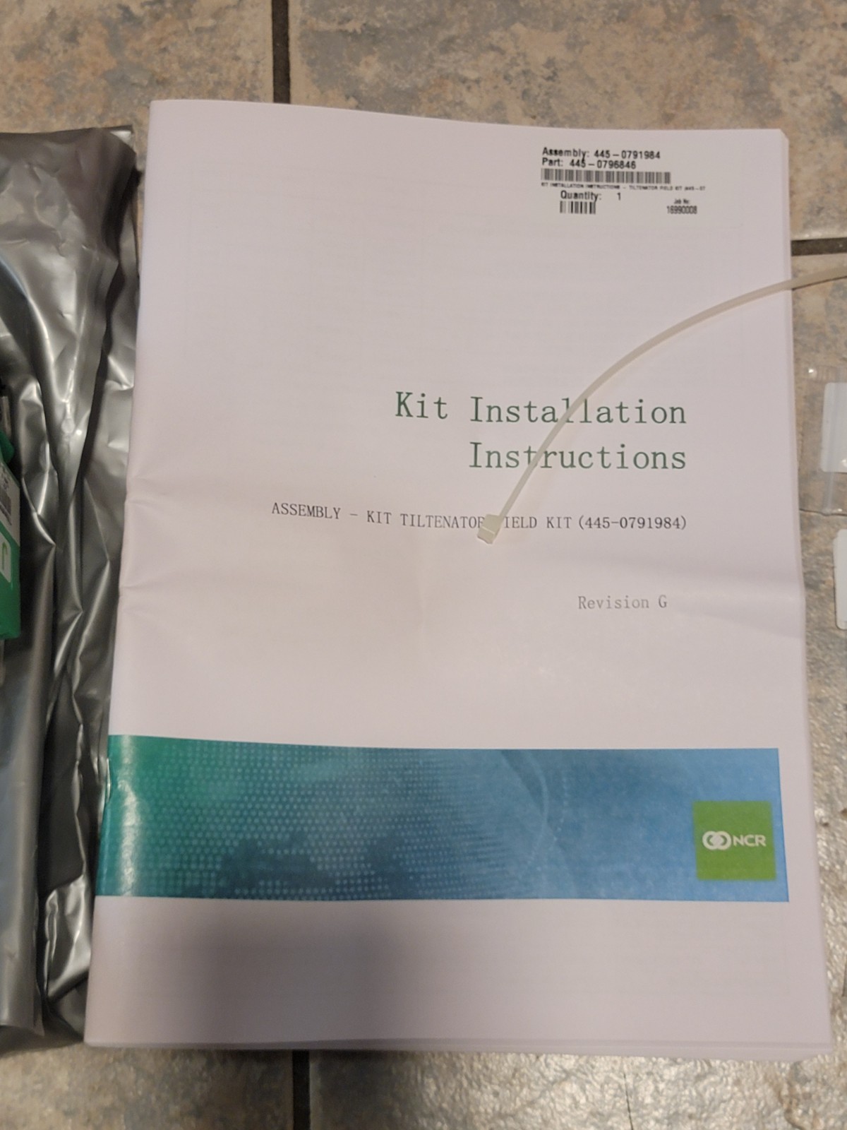 NCR TILTENATOR FIELD KIT, Part # 445-0791984, Brand New