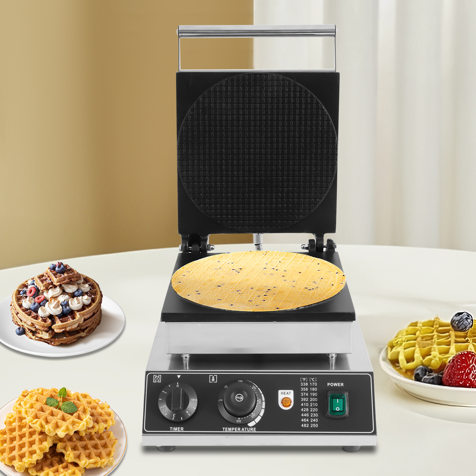 Commercial Electric Egg Roll Wrapper Maker Machine Nonstick 1750W 110V