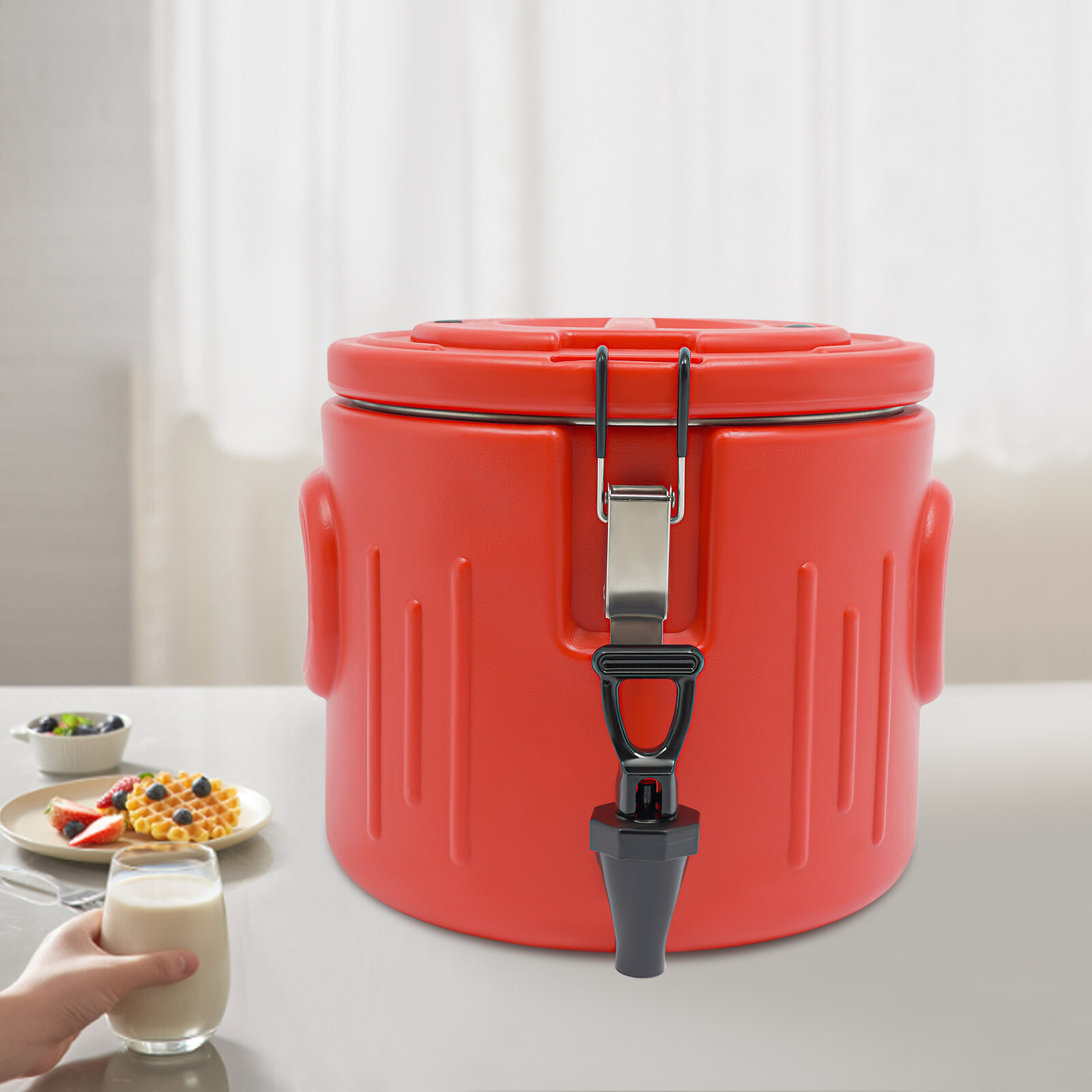 Red Insulated Beverage Containers Insulated Beverage Cooler Insulated Bucket 10L