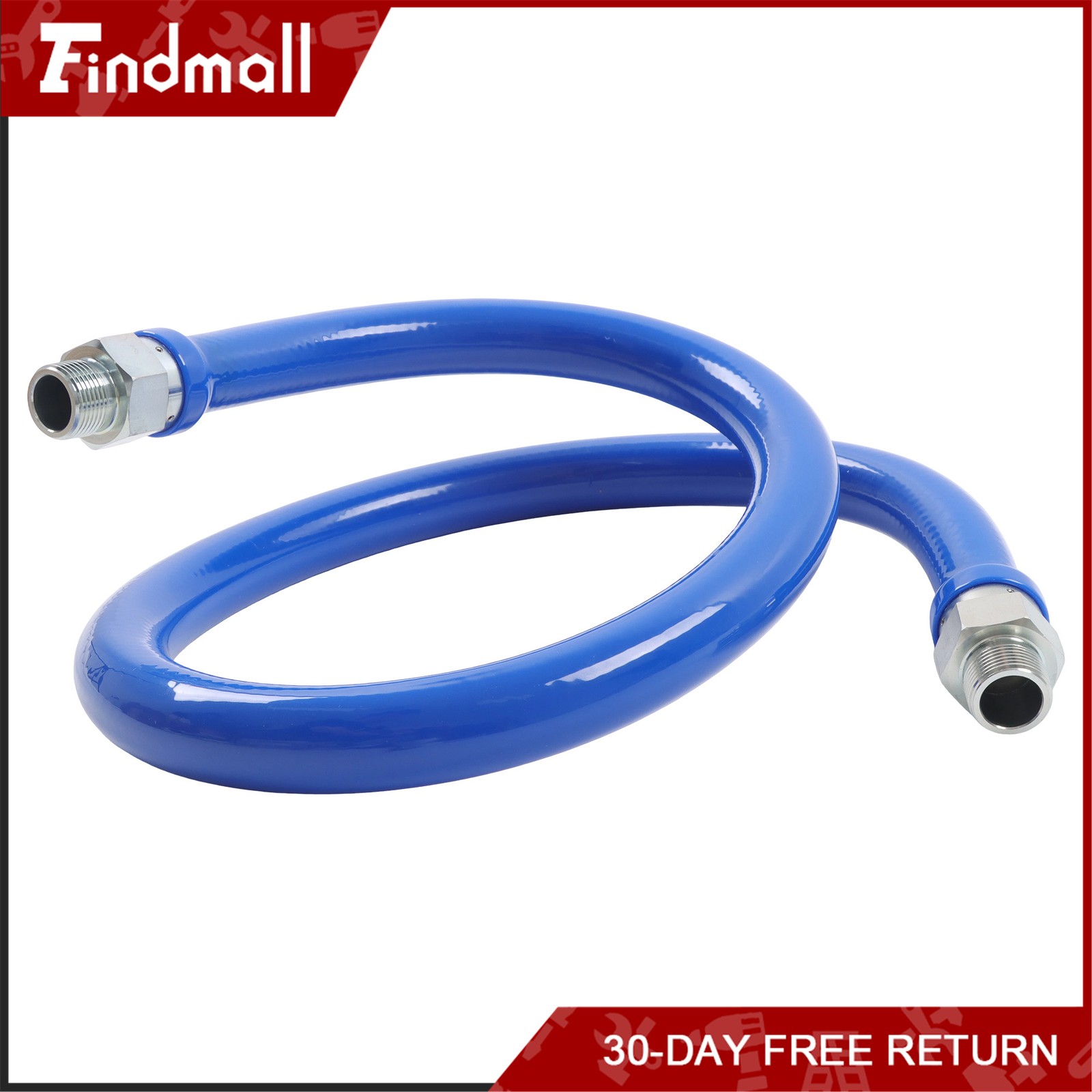Findmall 1675KIT48 Safety System Kit, 48 Inch Commercial Gas Hose Connector Kit
