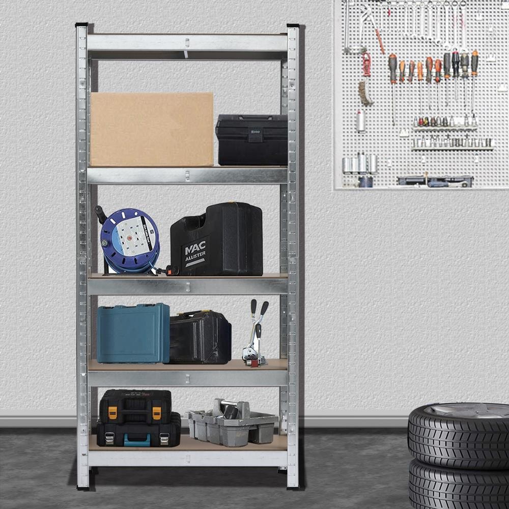 6 Size Heavy Duty Shelf Garage Steel Metal Storage 5 Level Adjustable Shelf