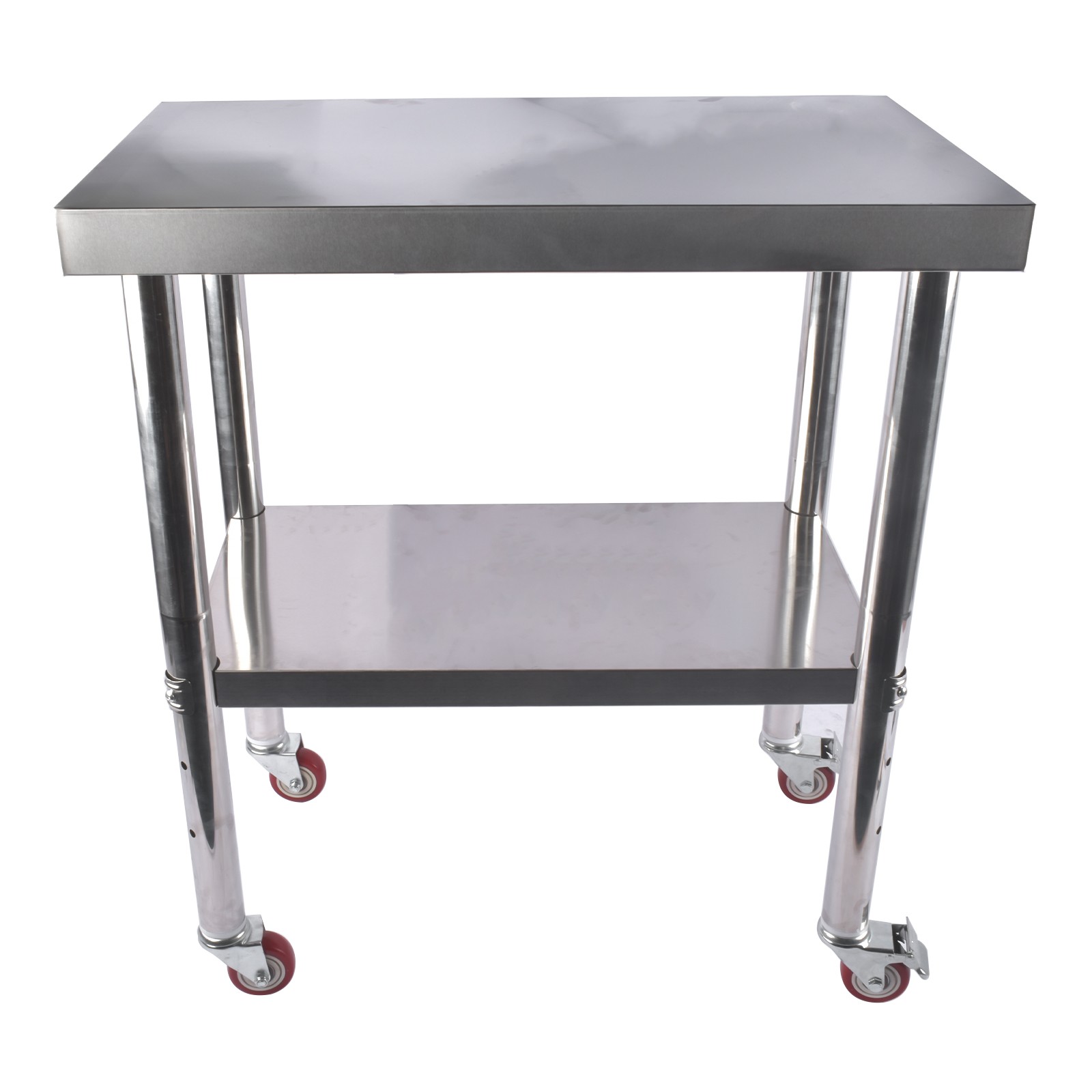 Commercial Stainless Steel Prep Table with Detachable Side-Hook Polished Surface