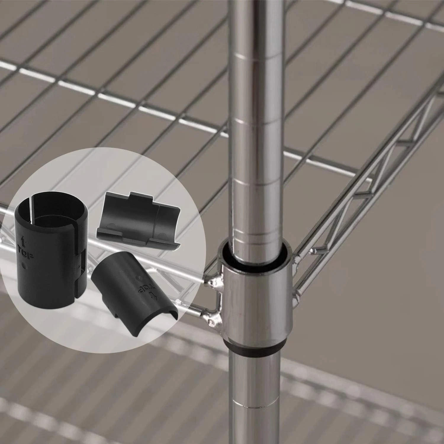 Wire Shelf Clips,40-Packs Shelving Lock Clips for 1″ Post-…