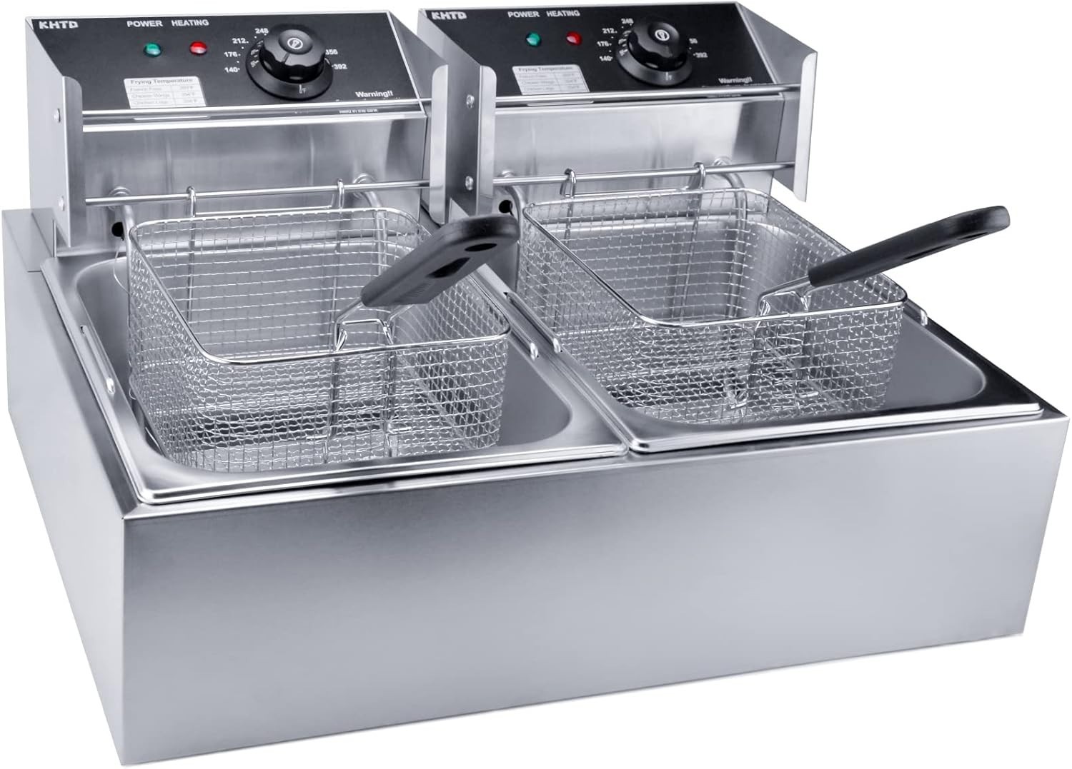Commercial Countertop Deep Fryer, 3400W Stainless Steel