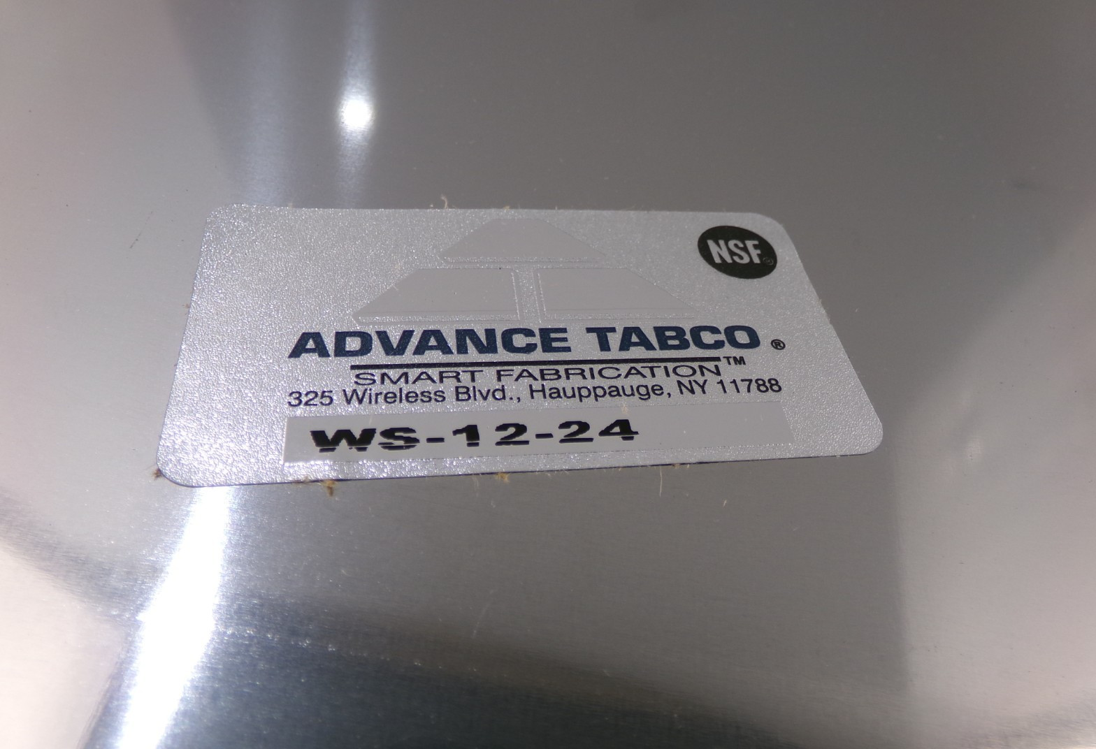 Advance Tabco WS-12-24 Solid Stainless Steel Wall Mounted Shelf 24″W x 12″D, S5