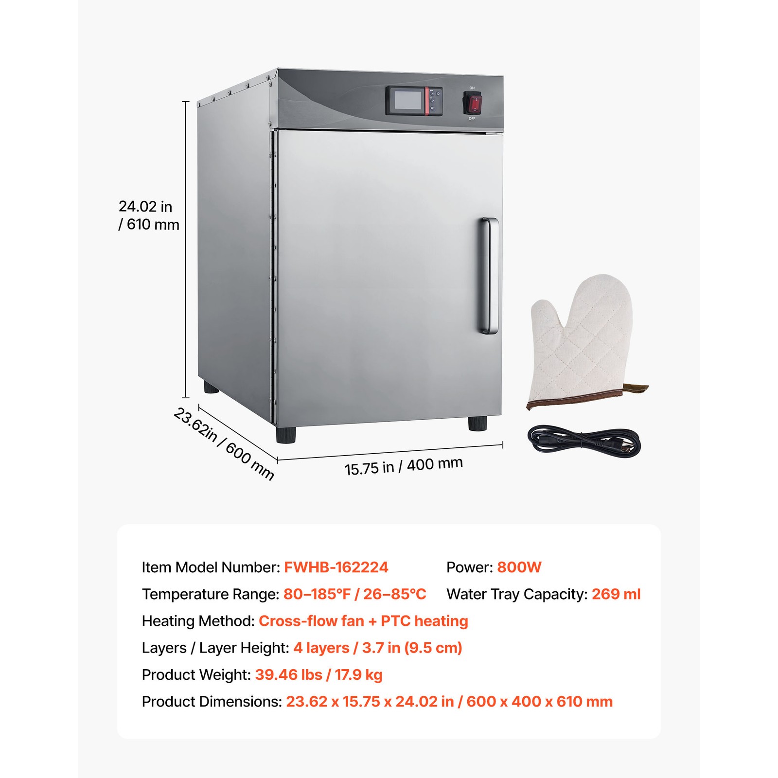 Uimoso 4/5/8/16 Tiers Hot Box Food Warmer Electric Food Warmer Cabinet