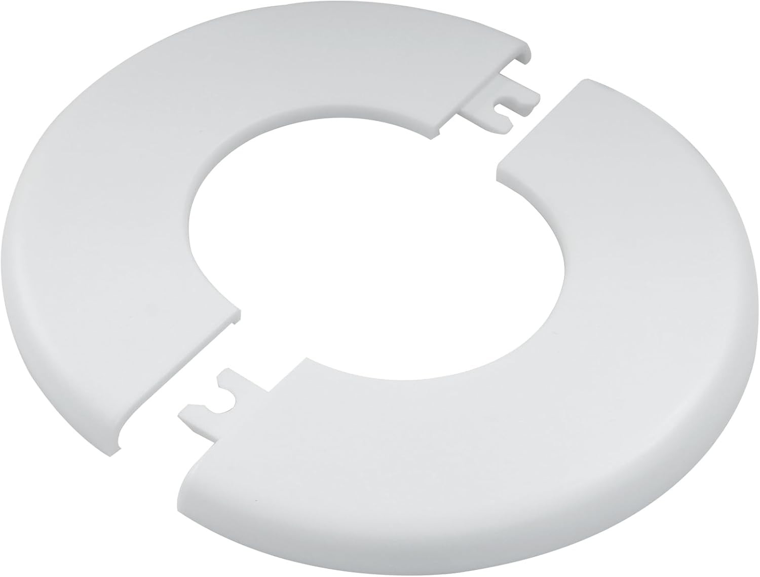 4 Pcs Wall Split Flange, Self-Adhesive ABS Round Escutcheon Plate with Buckles
