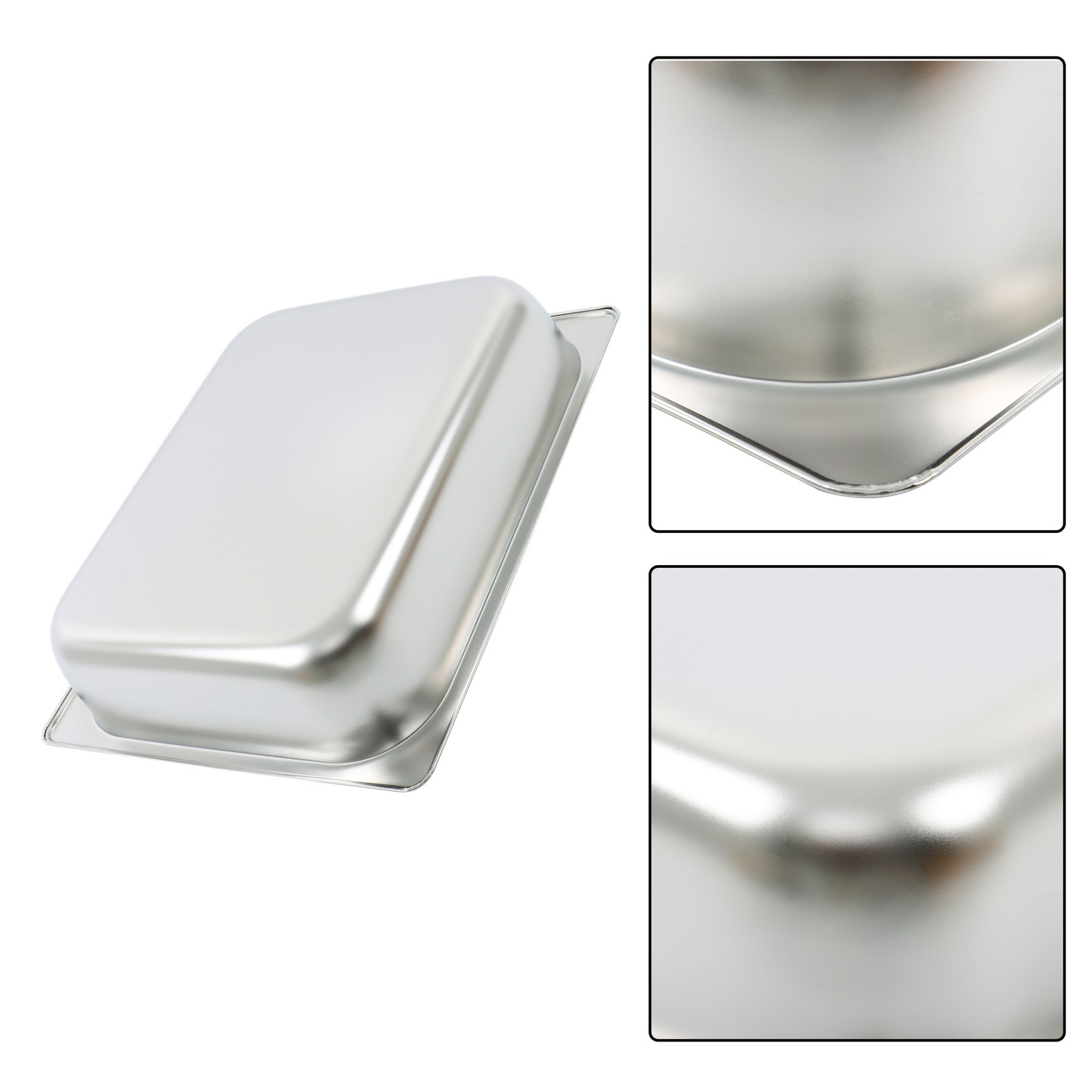 4 Pack Hotel Pans Half Size 2.5″ Deep 1/2 Size Stainless Steel Steam Table