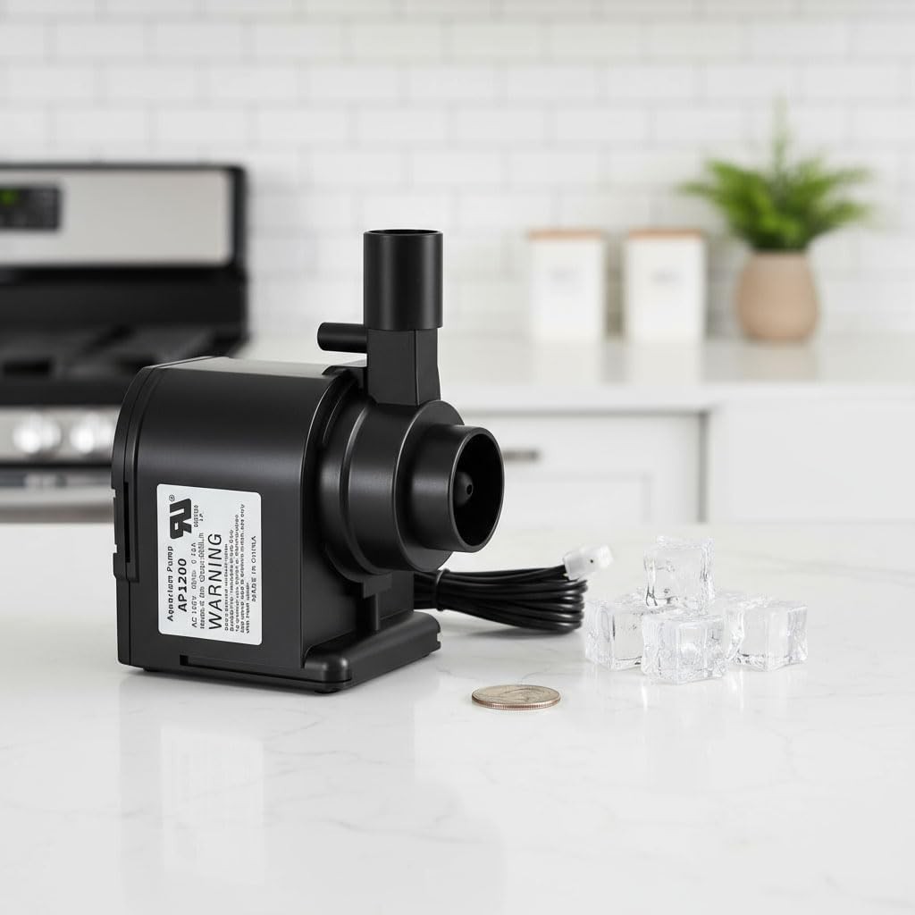 AP1200 AC120V Commercial Large Flow Ice Maker Water Pump for HZB-30F, Black