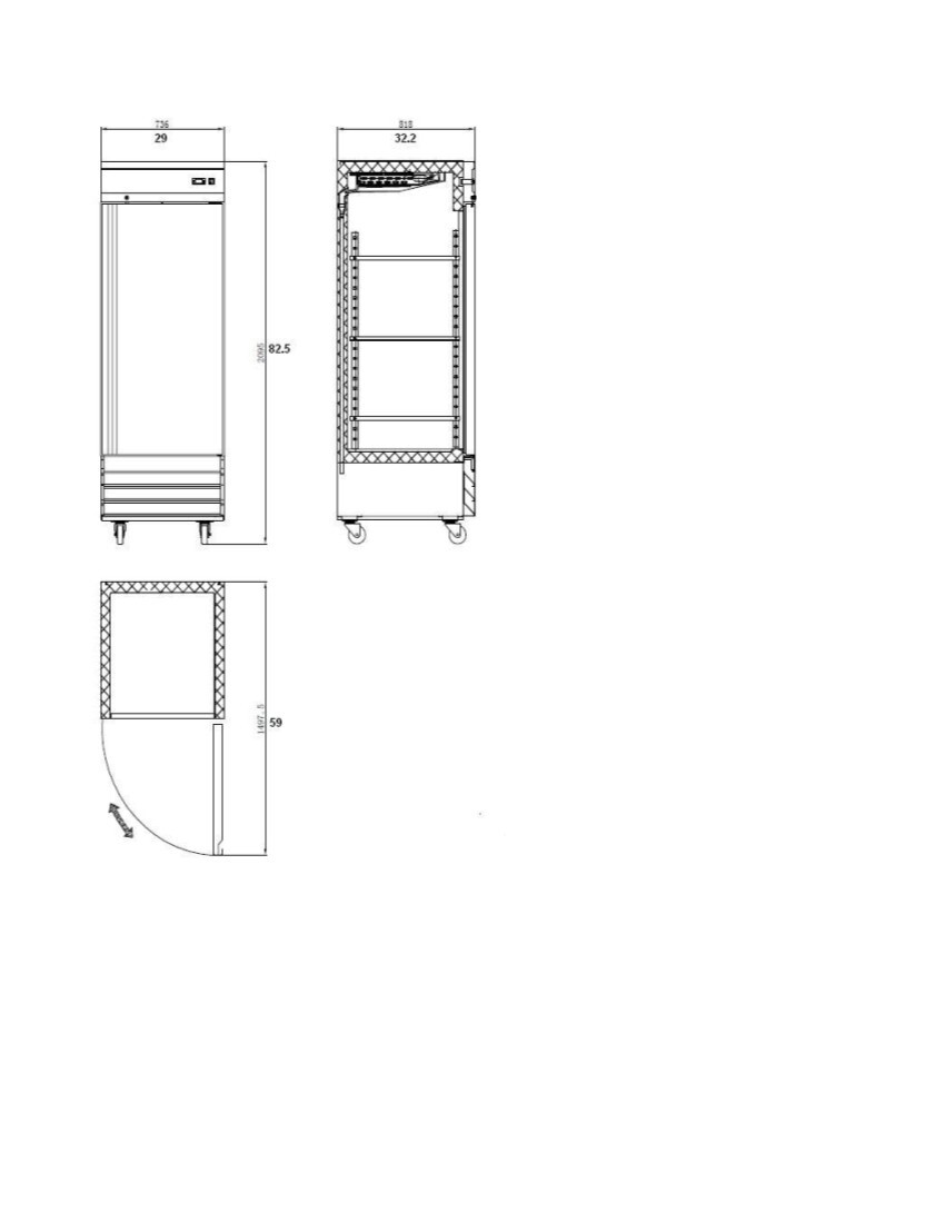 New 27″ Single door Commercial Reach-in freezer