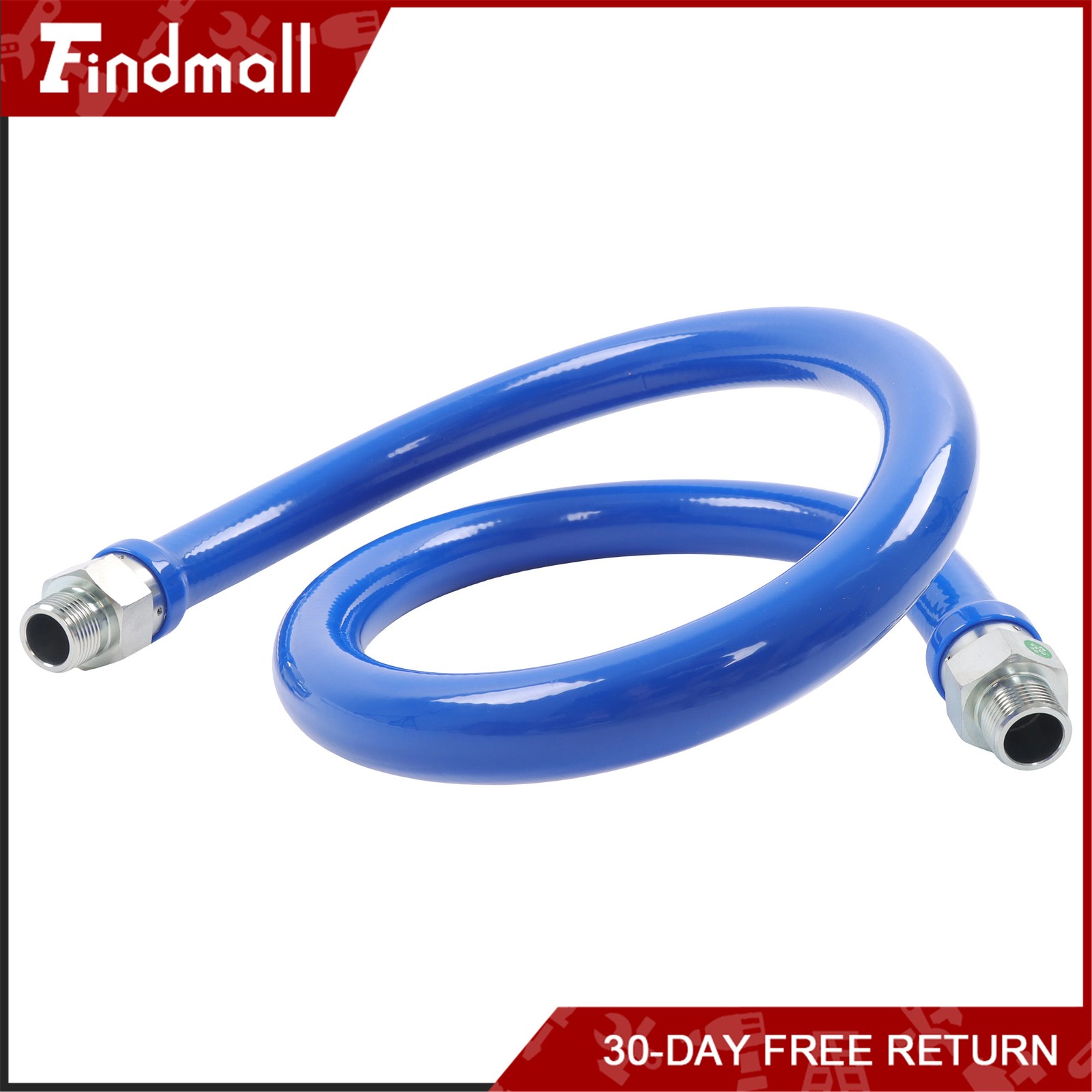 Findmall 1675KIT48 Safety System Kit, 48 Inch Commercial Gas Hose Connector Kit