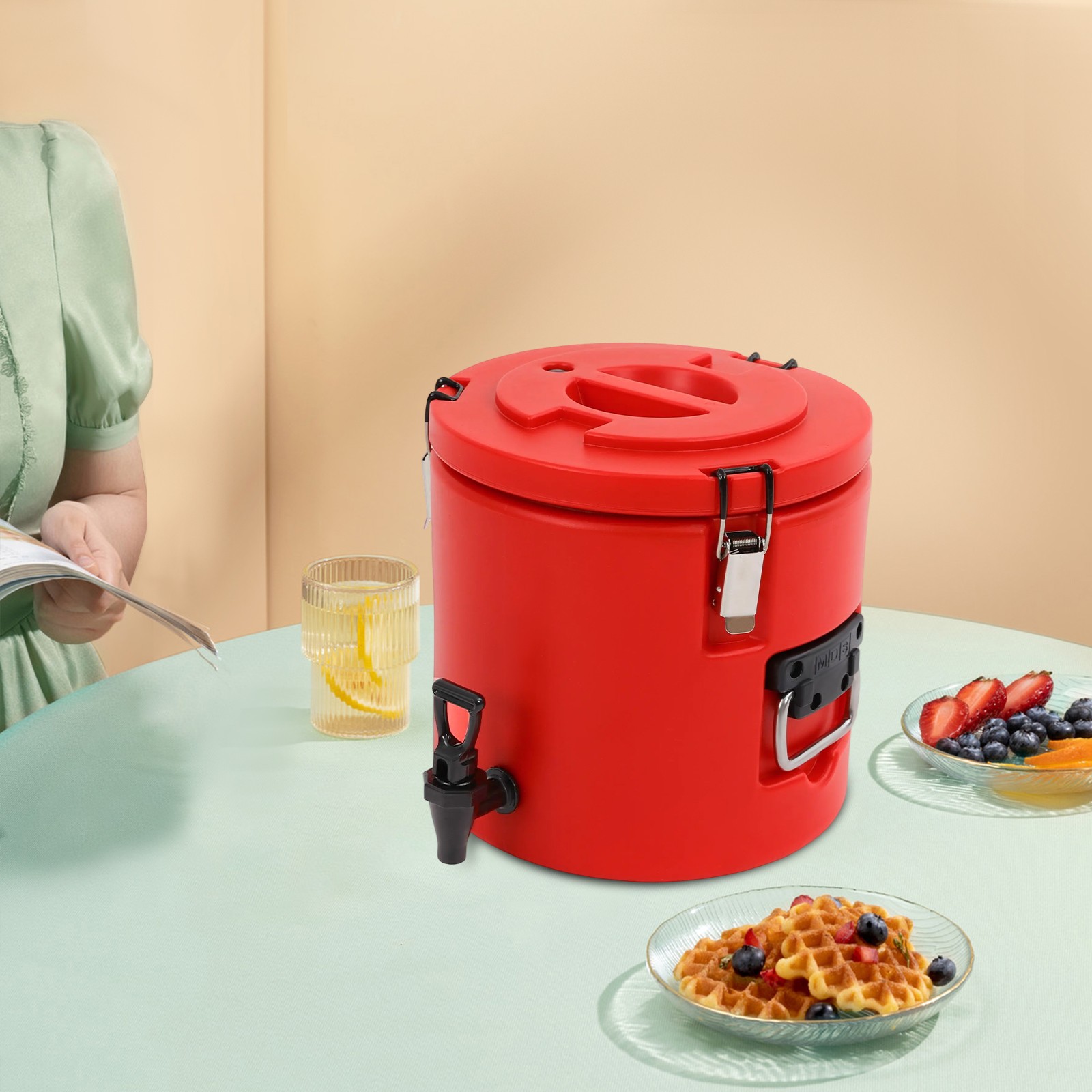 ３.3Gal Insulated Beverage Dispenser Hot &Cold Drink Dispenser Beverage Container