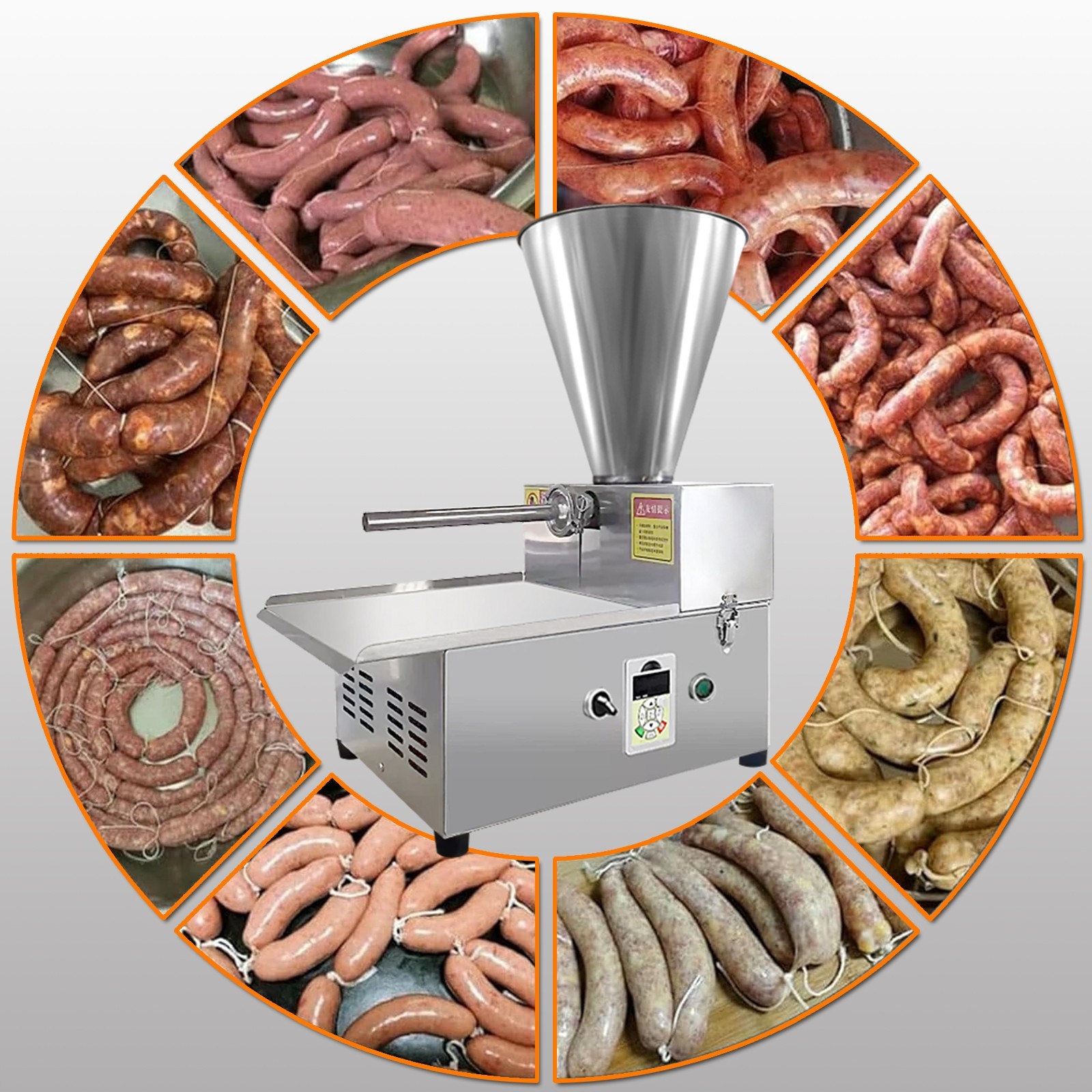 Commercial Automatic Sausage Stuffing Machine,Meat Filling Machine 4 Tube