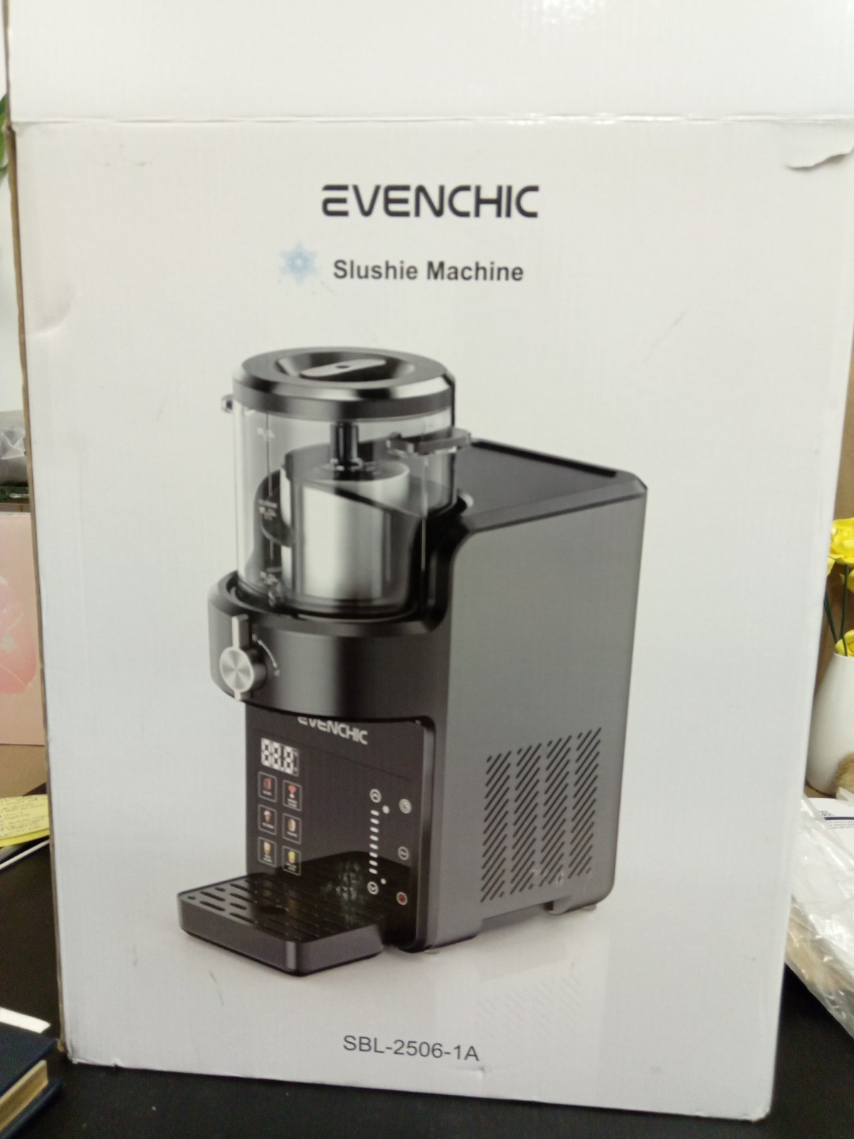 EVENCHIC SBL-2506-1A Slushie Machine 1 Bowl 40 oz Frozen Drink Maker