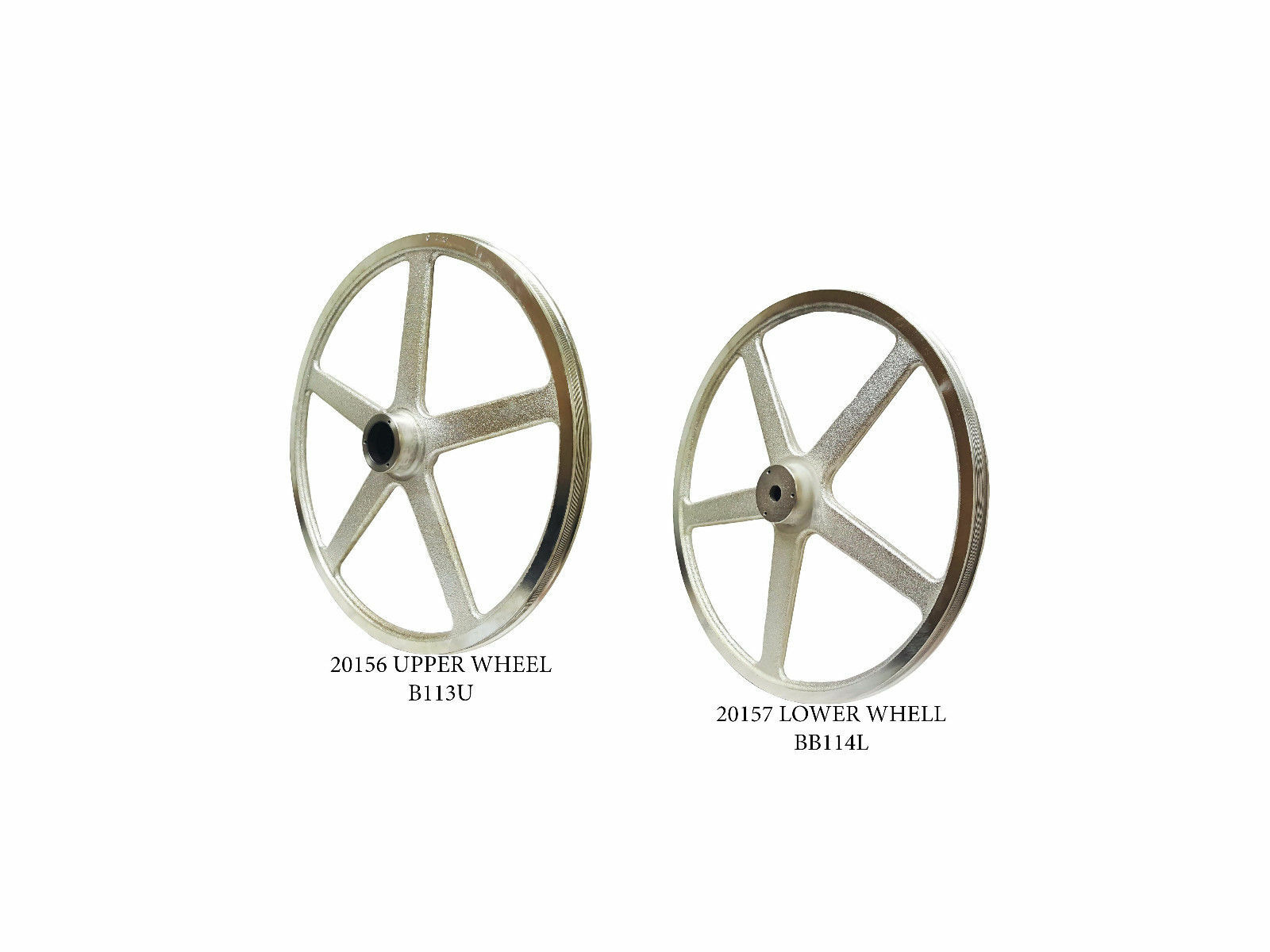 Butcher Boy SA20 UPPER AND LOWER BAND SAW WHEELS / PULLEYS NEW BB113U BB114L